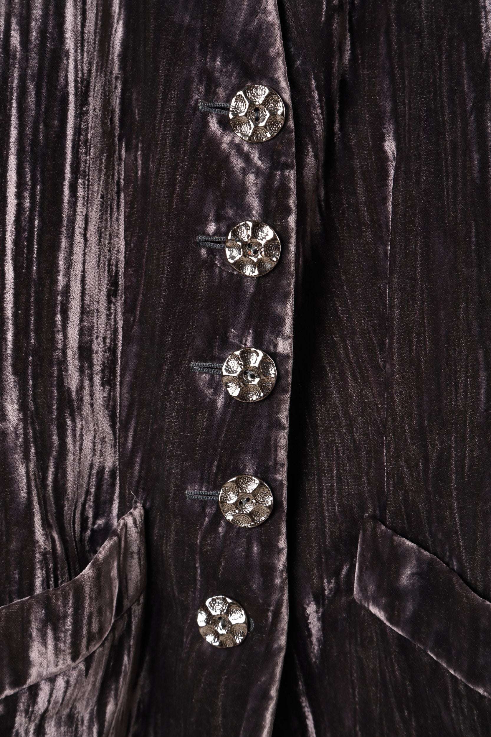 Yves Saint Laurent jacket in 80s mauve slub velvet