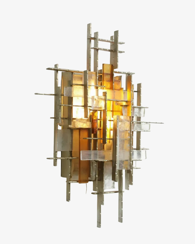Large brutalist applique Albano Poli, Poliarte 1960