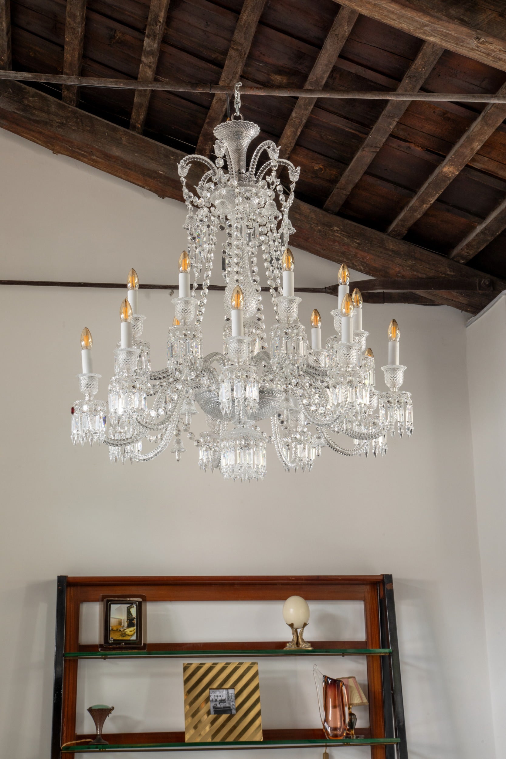 Large 18-light Baccarat Zenith chandelier from the 1990s