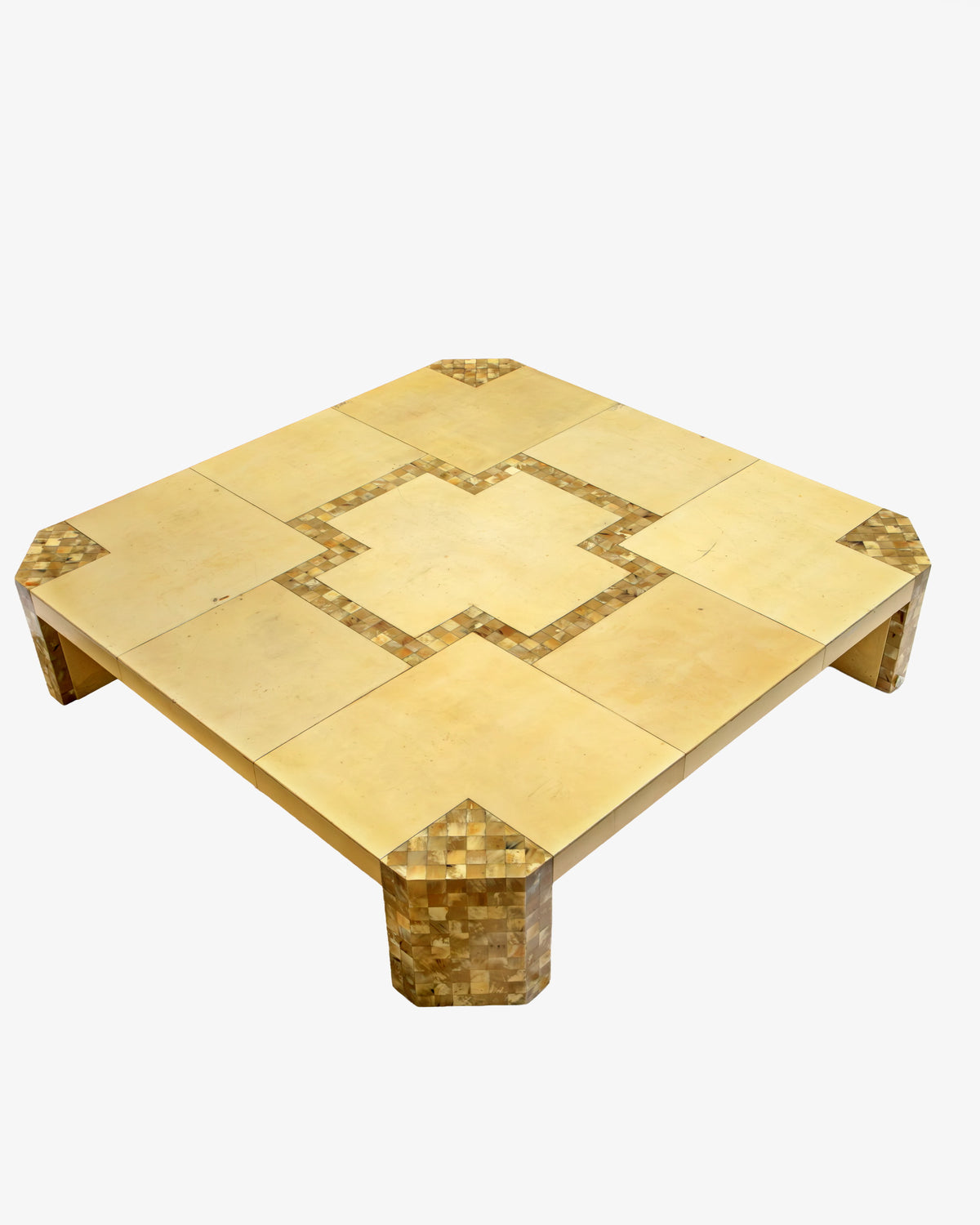 Large coffee table attributable to Karl Springer, 1970s