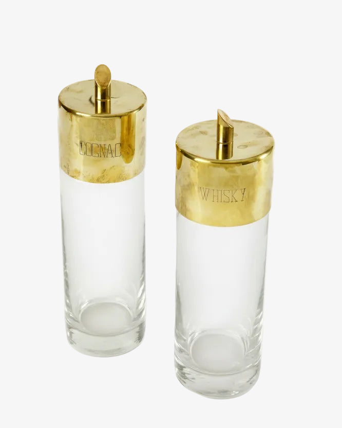 Pair of 1970s liquor bottles