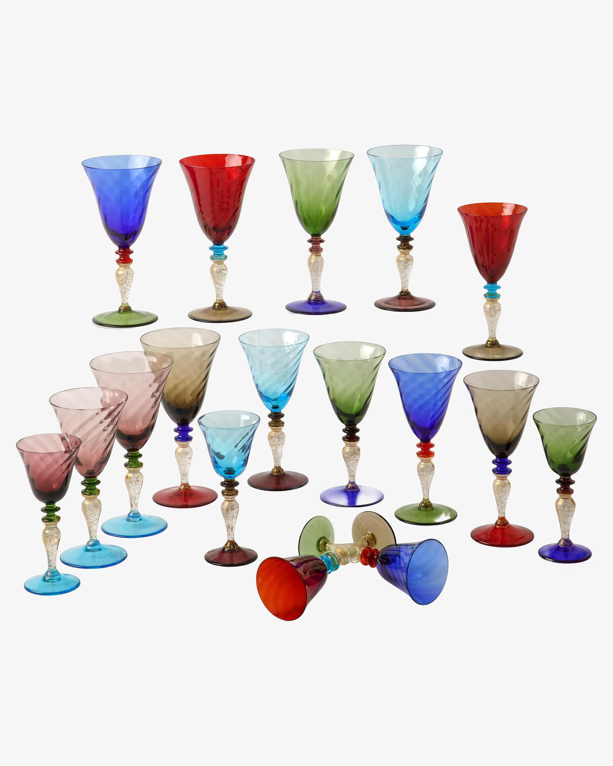 Morettu Murano glass tumbler set