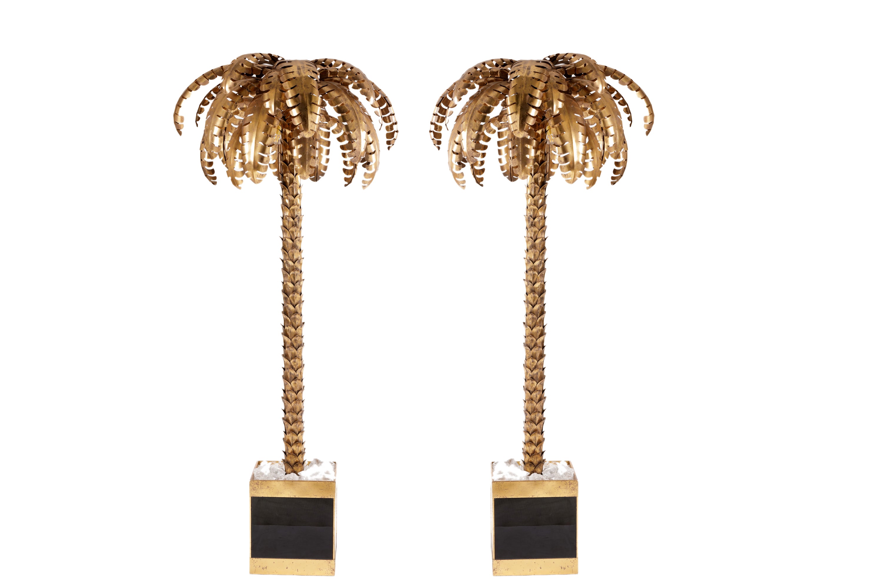 Pair of Maison Jensen palm lamps from the 70s