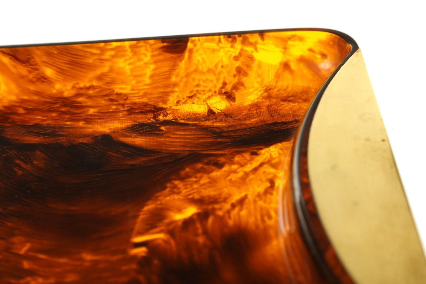 Vassoio attribuibile a Dior anni 70 plexiglass tartarugato