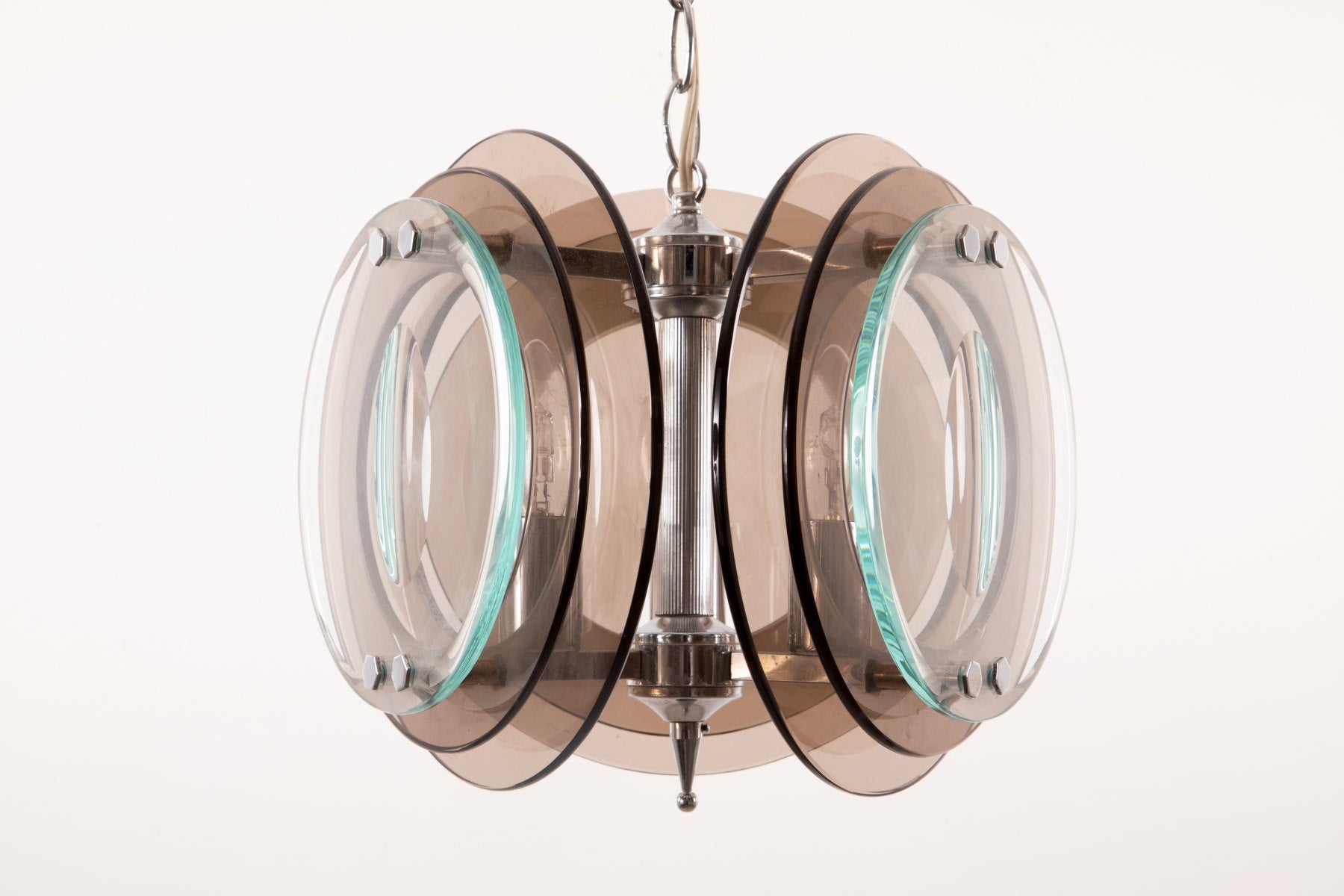 Murano chandelier with smoked discs