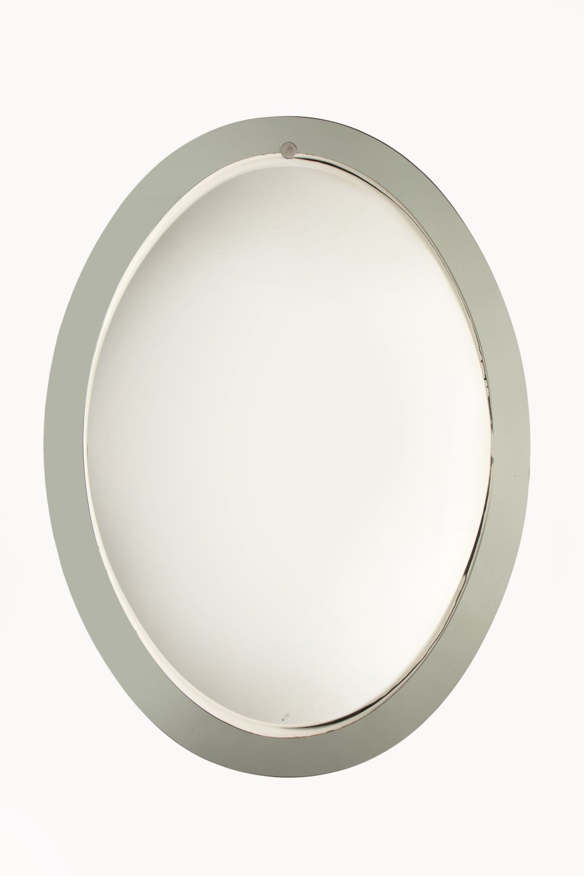 Specchio ovale bordo fumé anni 70