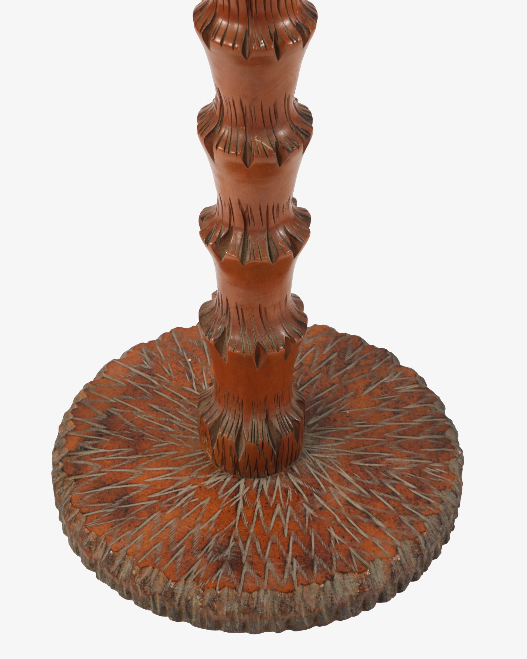 Aldo Tura floor lamp in palm wood, 1970s