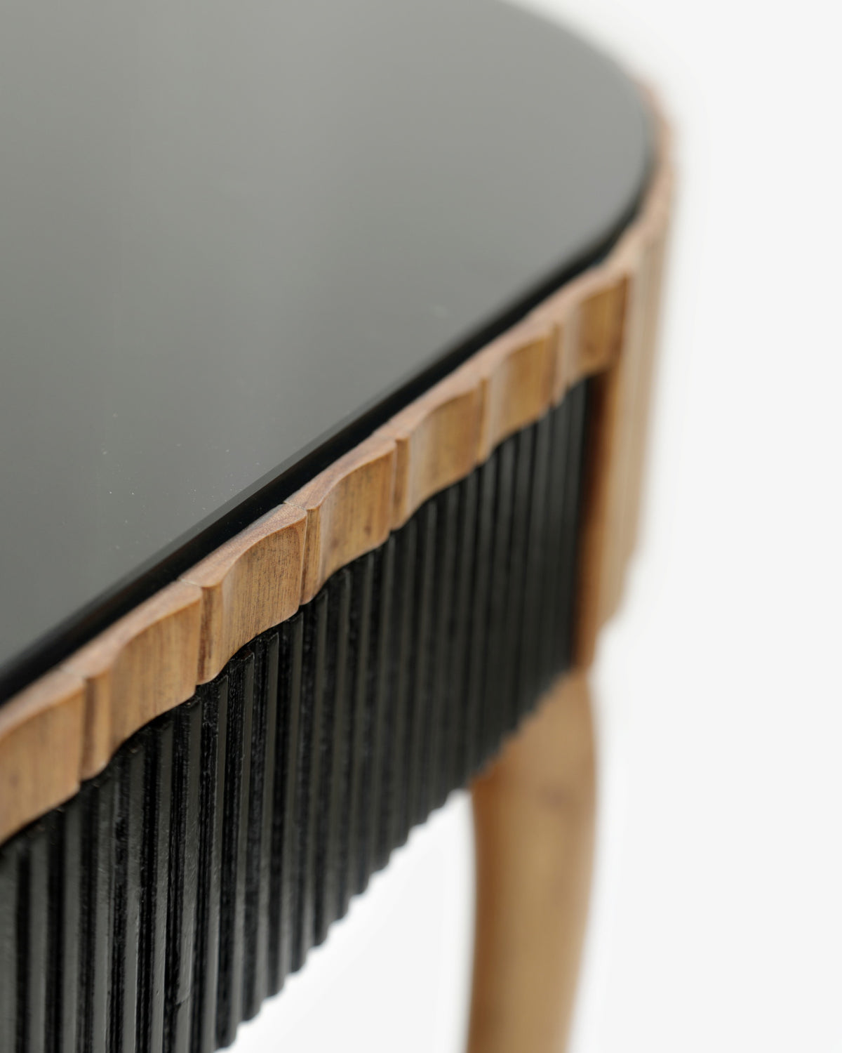 Deco console table with mirror
