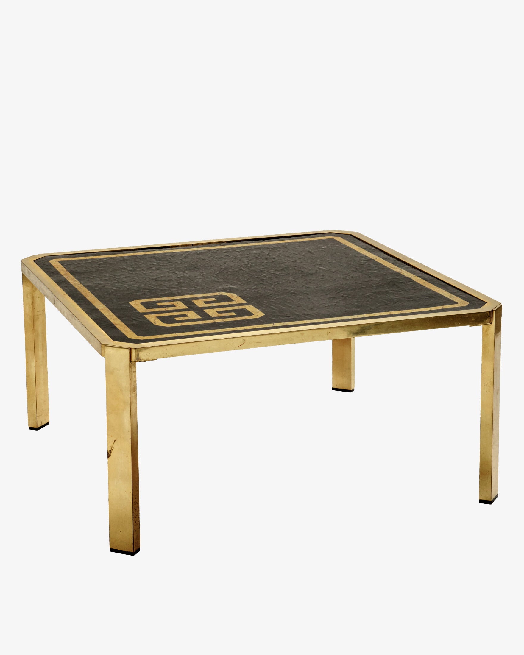 1970s crackle lacquered living room table
