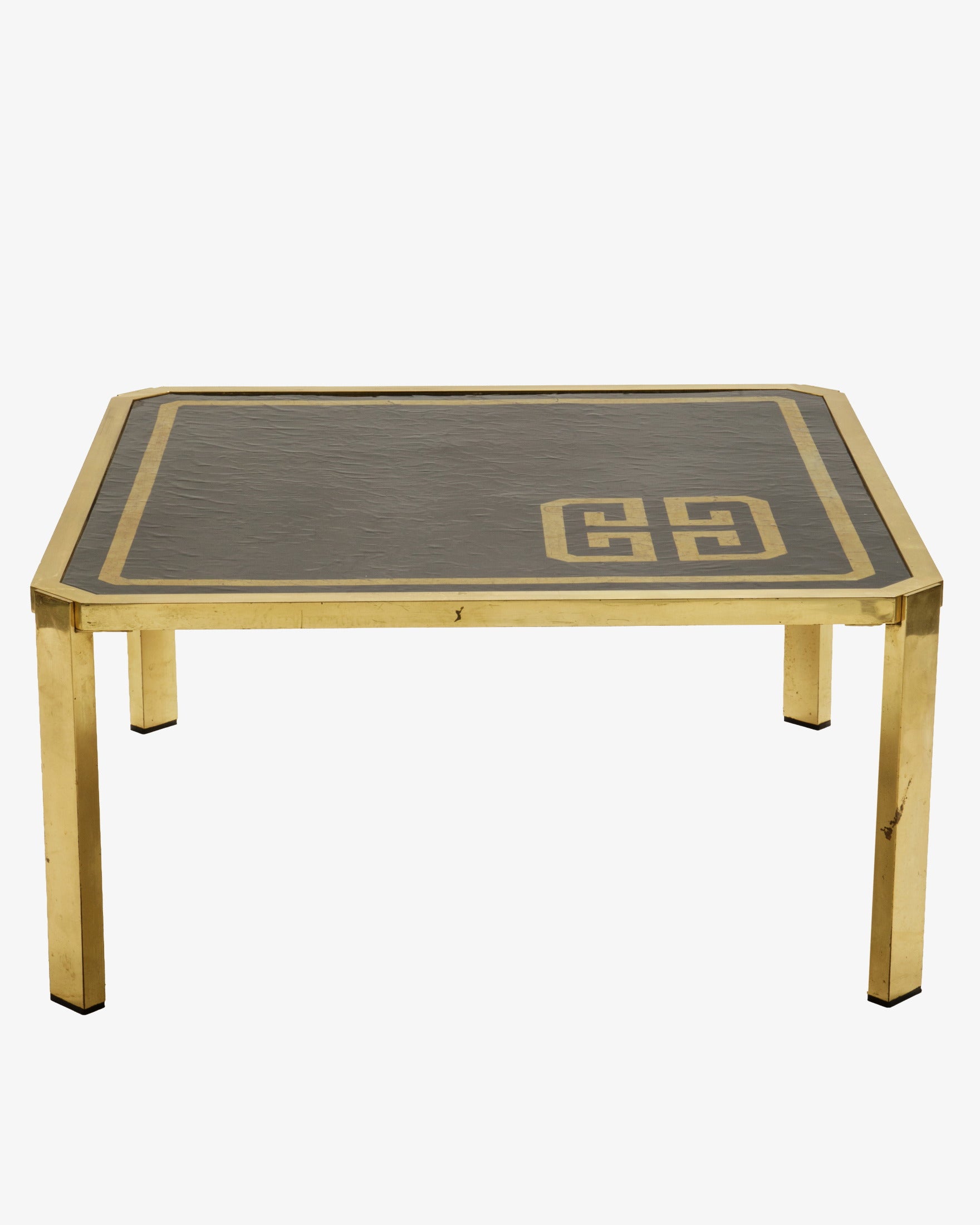 1970s crackle lacquered living room table