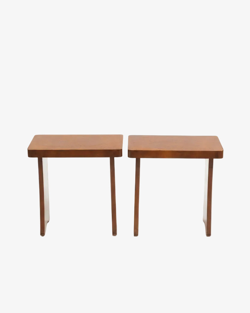 Pair of 1940s briar benches attributable to Pierlugi Colli