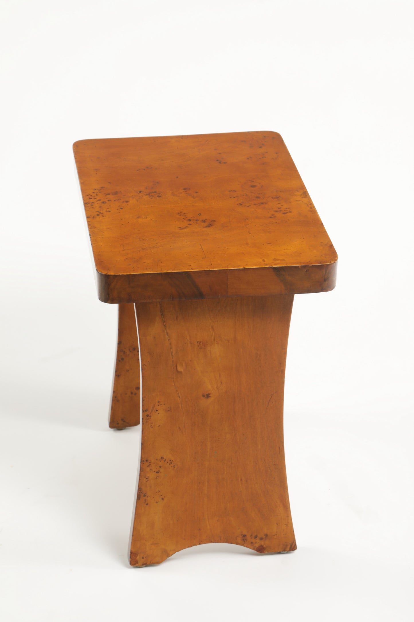 Coppia panchette anni 40 radica attribuibili a Pierlugi Colli