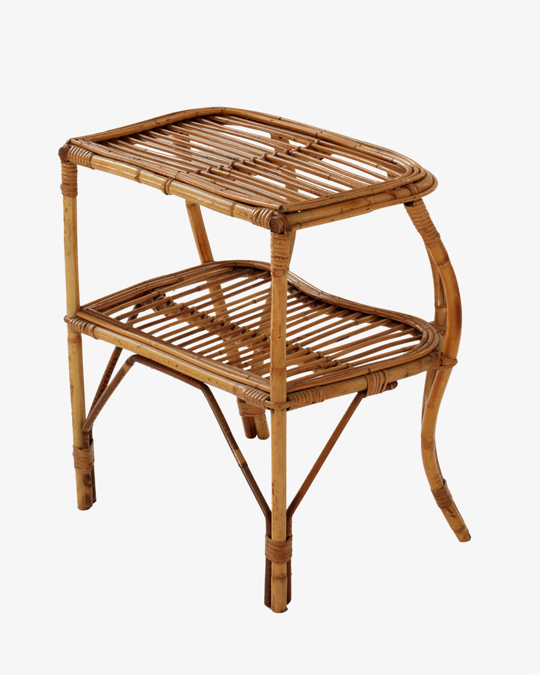 Small 1960s bamboo table