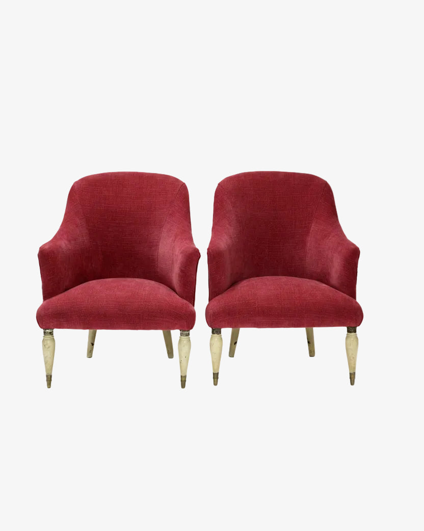 Pair of 50's armchairs reinterpreted triplef