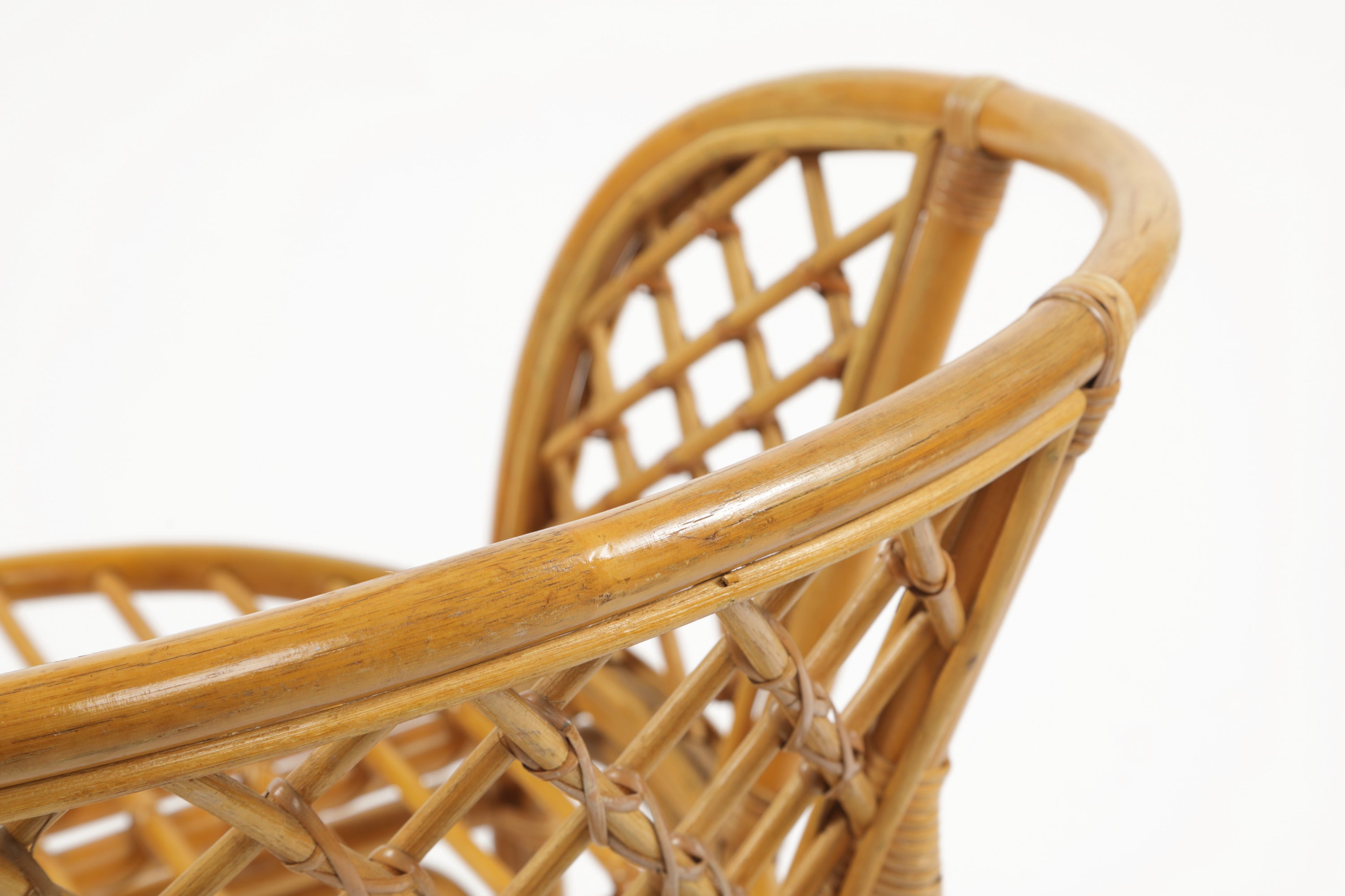 Pair of 60's bamboo armchairs