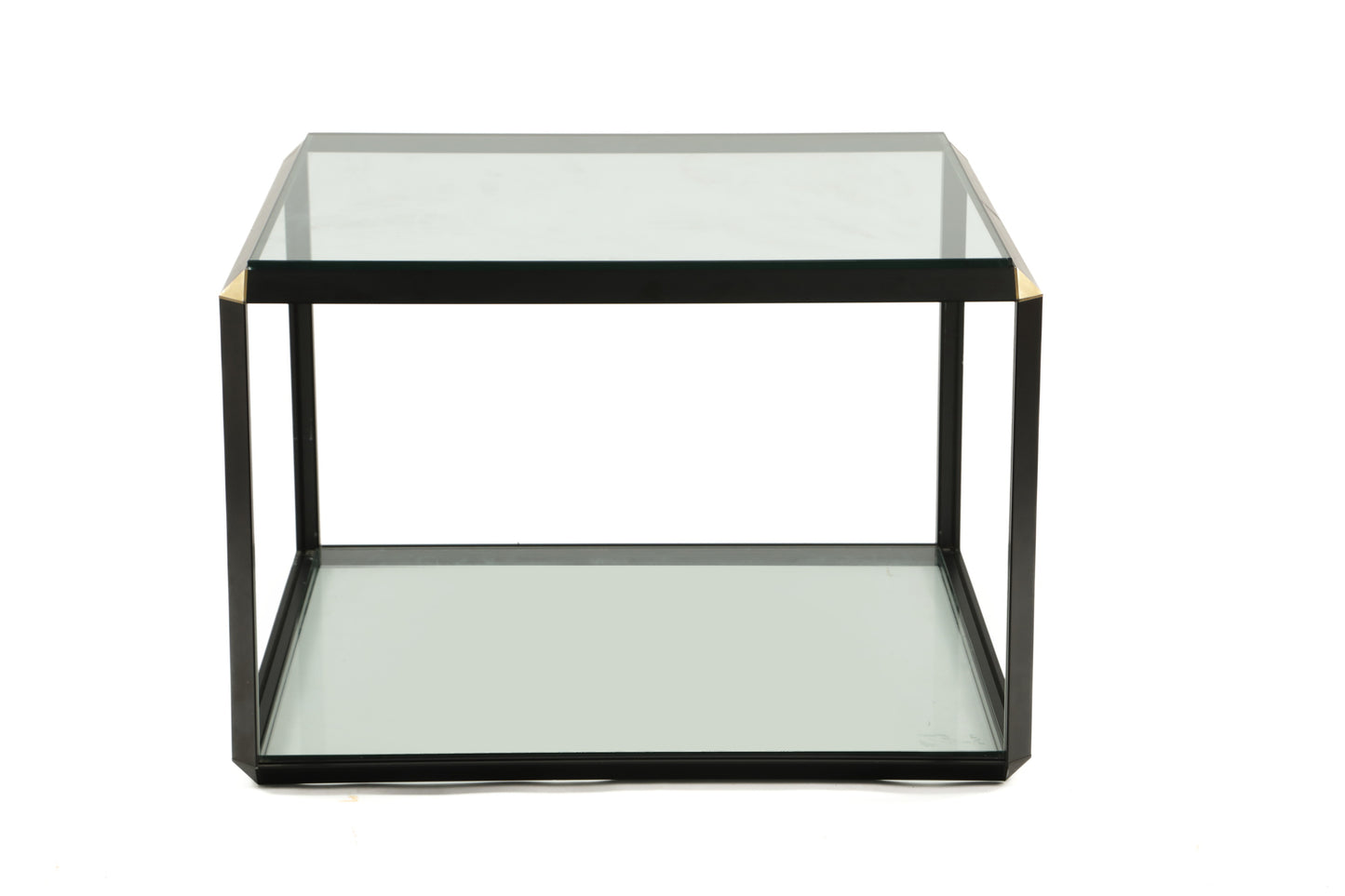 80's black lacquered living room table