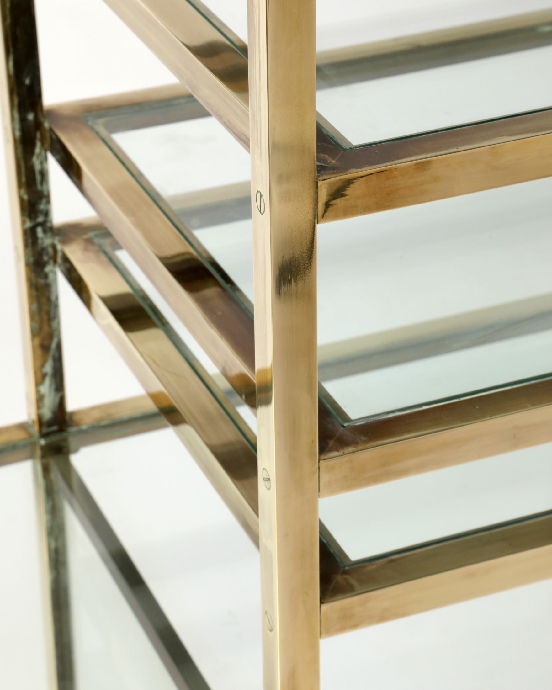 1970s brass and steel furniture