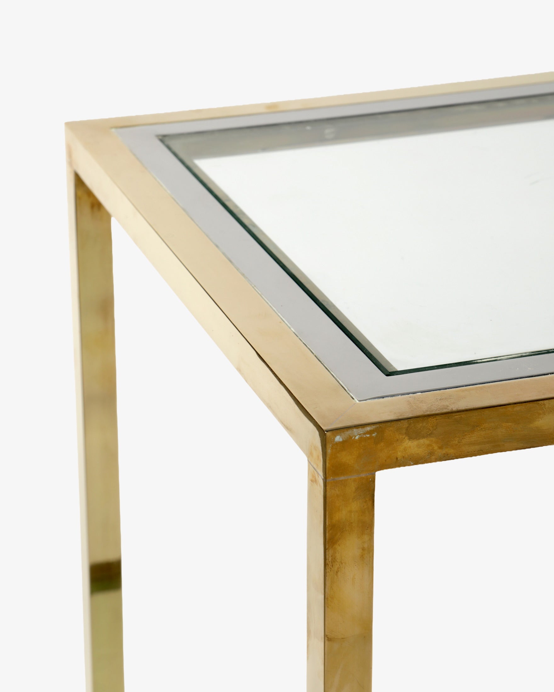 1970s brass and steel furniture