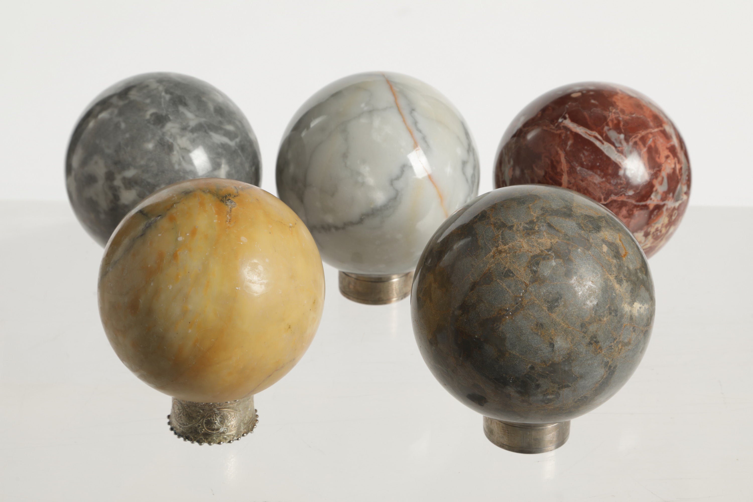 Gray marble sphere