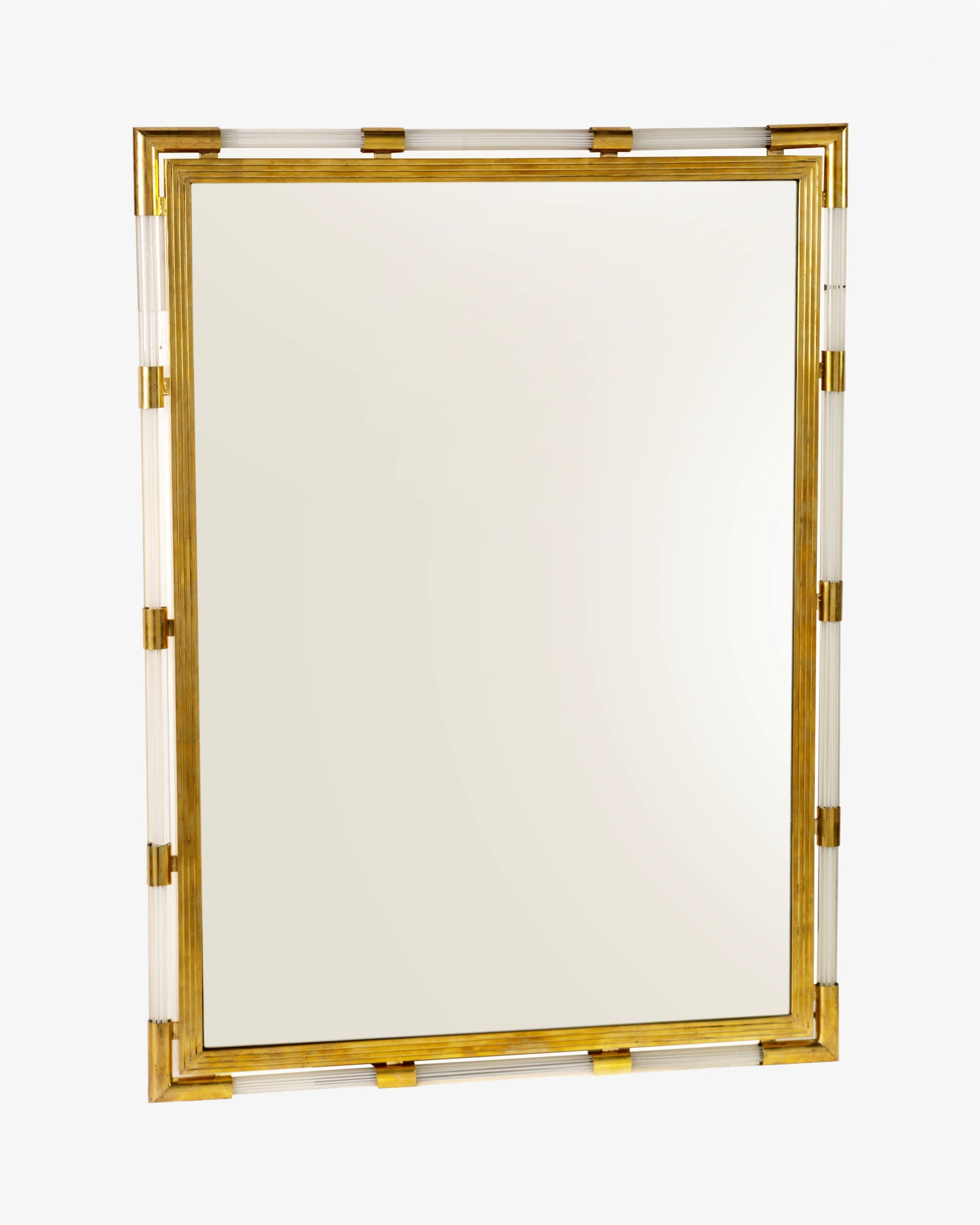 Seguso Mirror Murano Glass and Brass