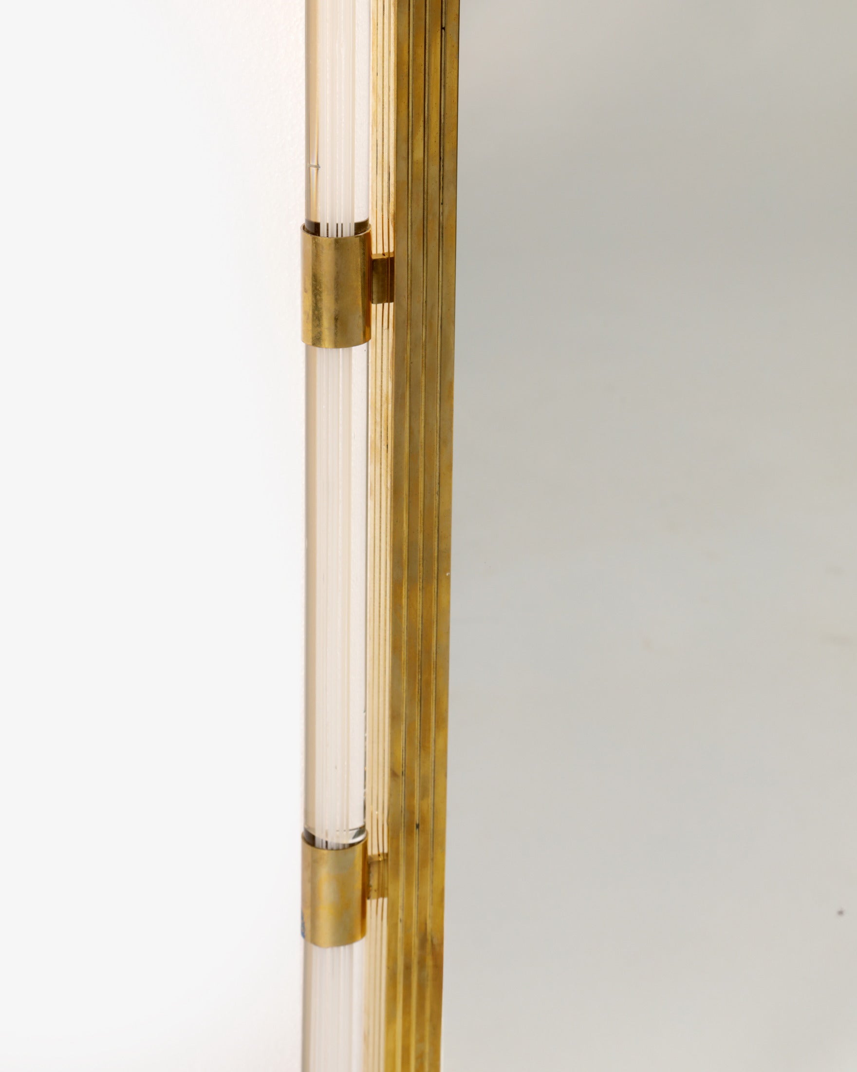 Seguso Mirror Murano Glass and Brass
