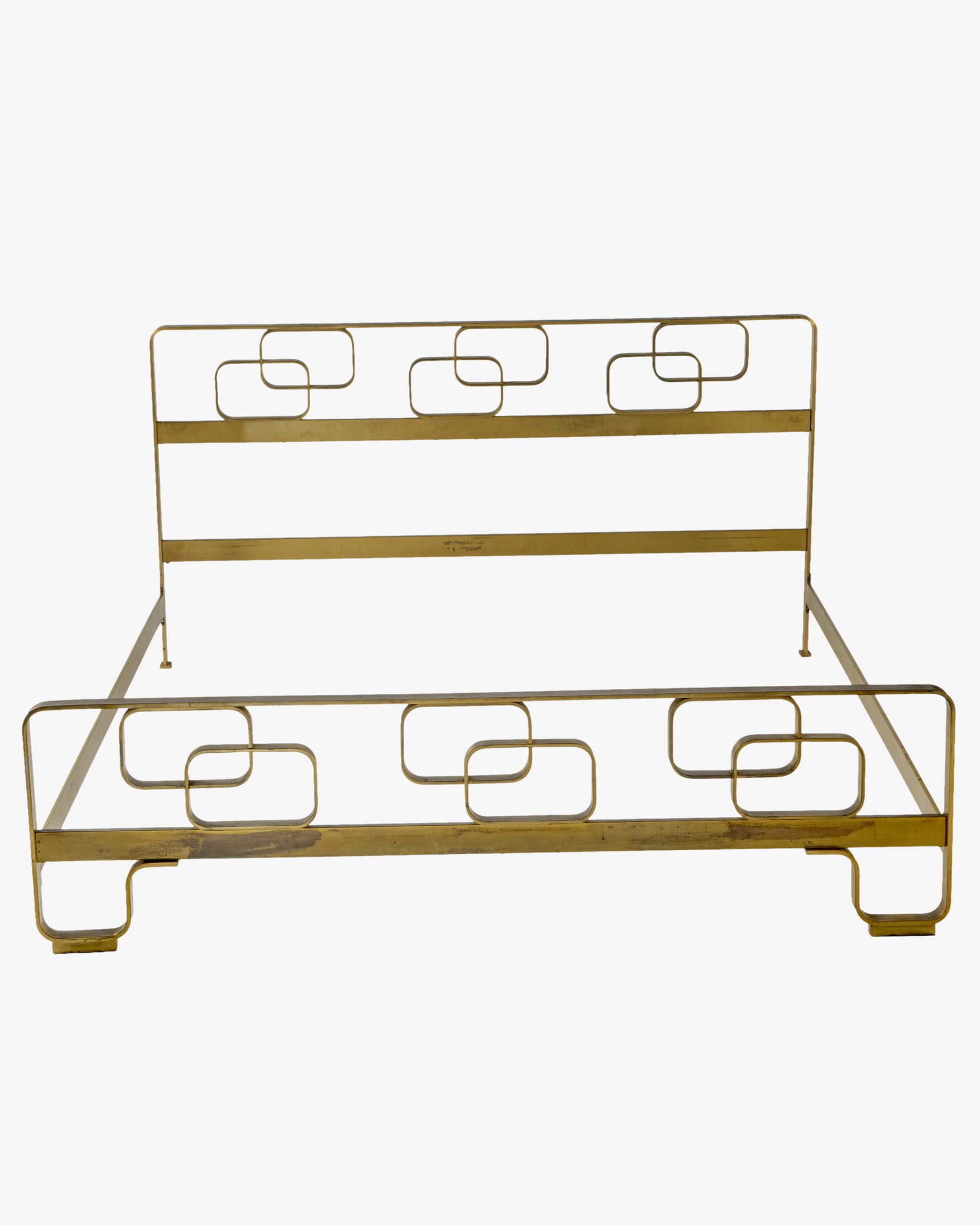 1970s Luciano Frigerio Brass Bed Frame