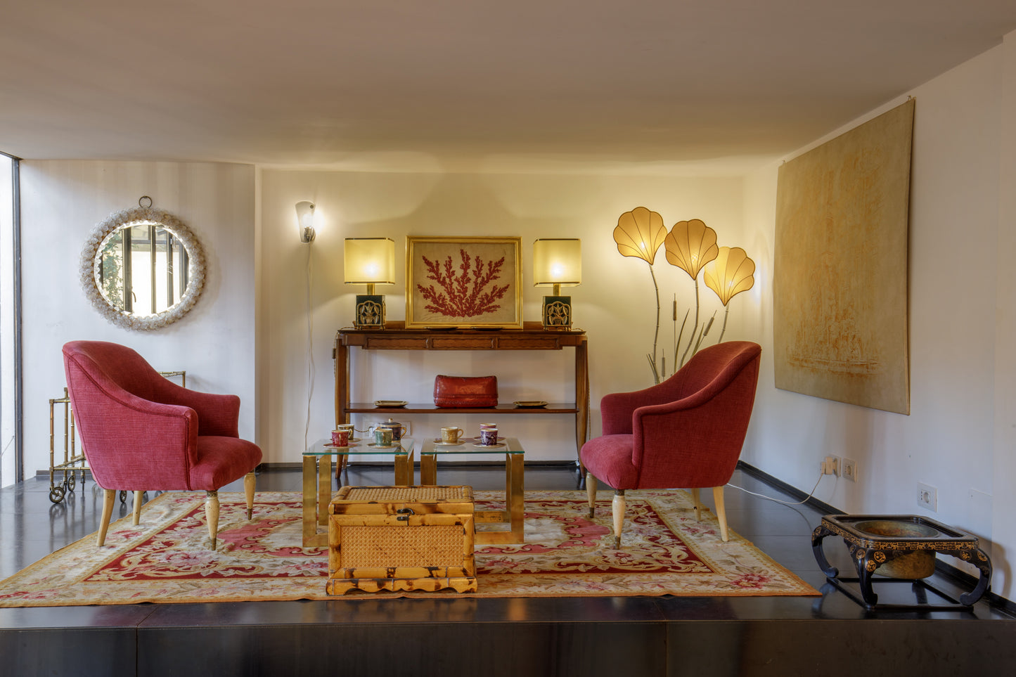 Pair of 50's armchairs reinterpreted triplef