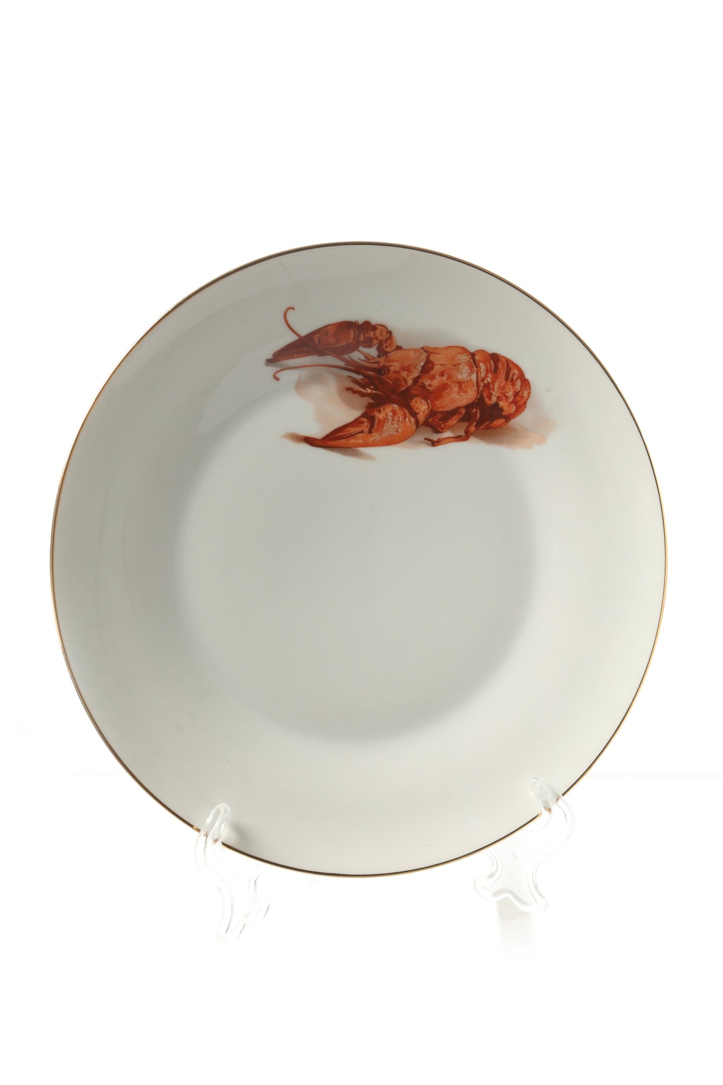 Servizio piatti porcellana da pesce aragosta anni 80