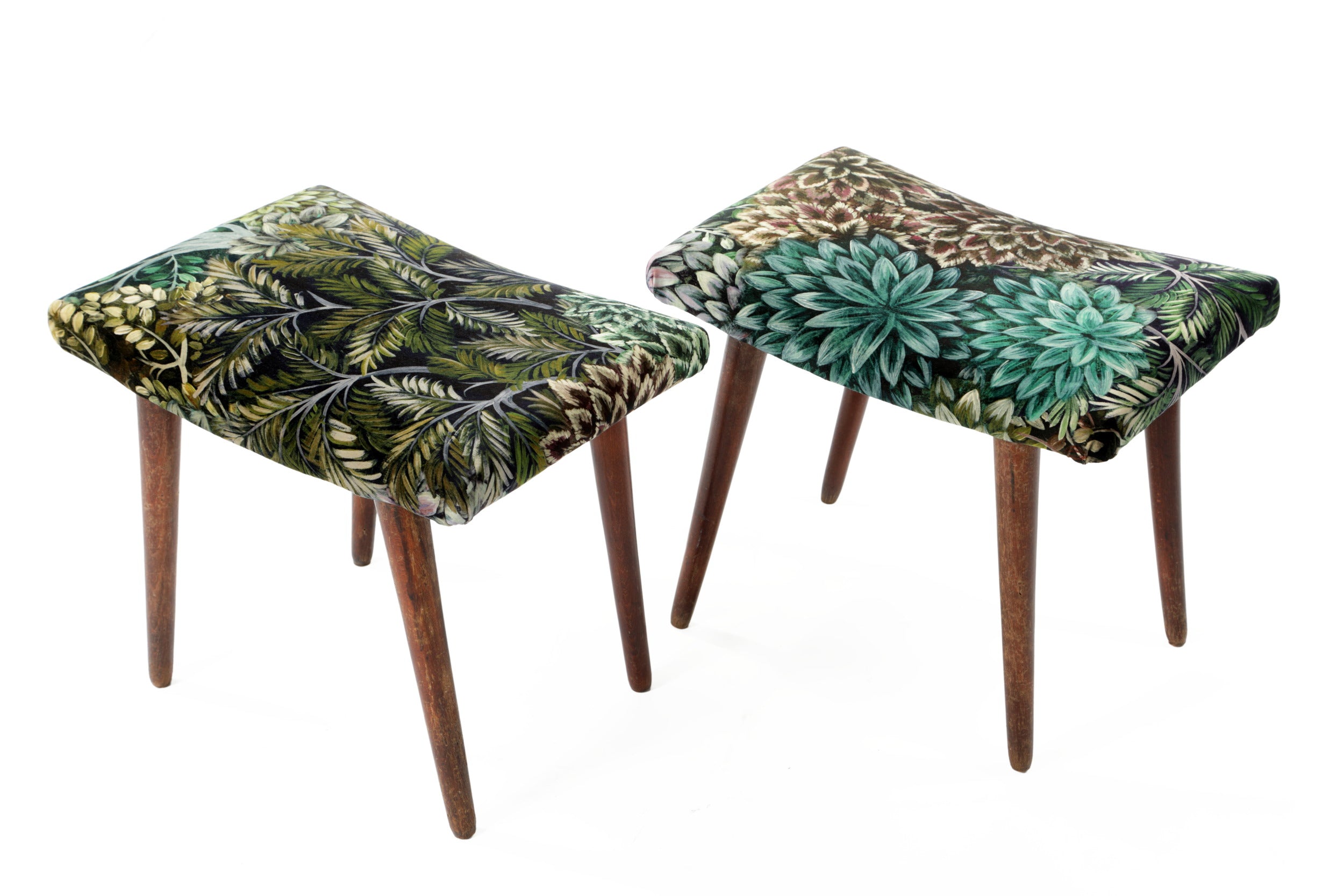 Pair of small 50s benches reinterpreted triplef