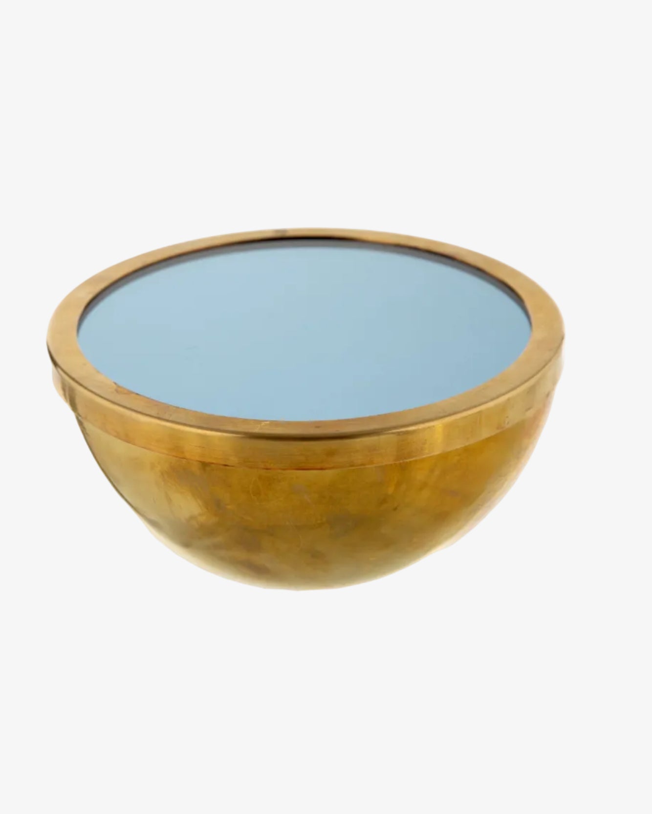 Spherical box in brass and glass from the 70s