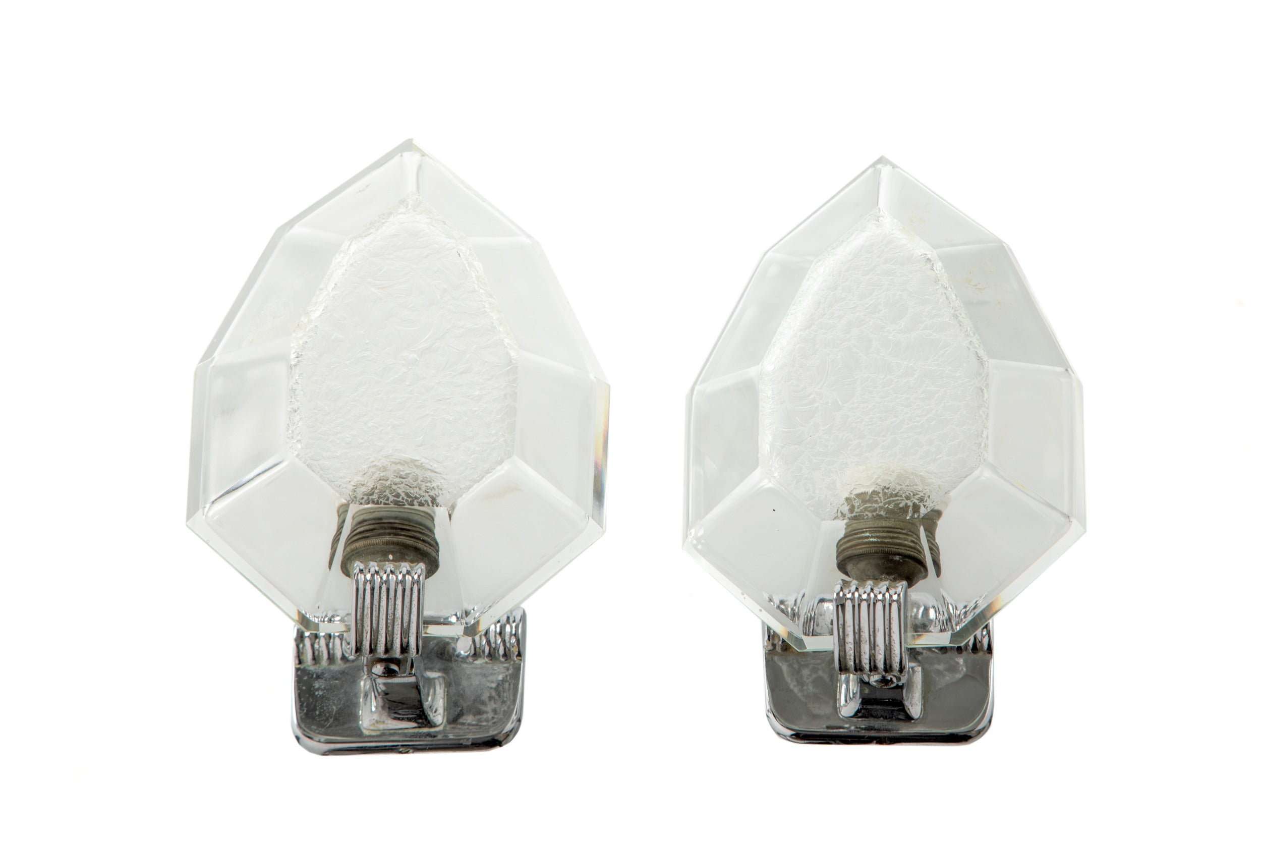 Pair of 70s wall lamps