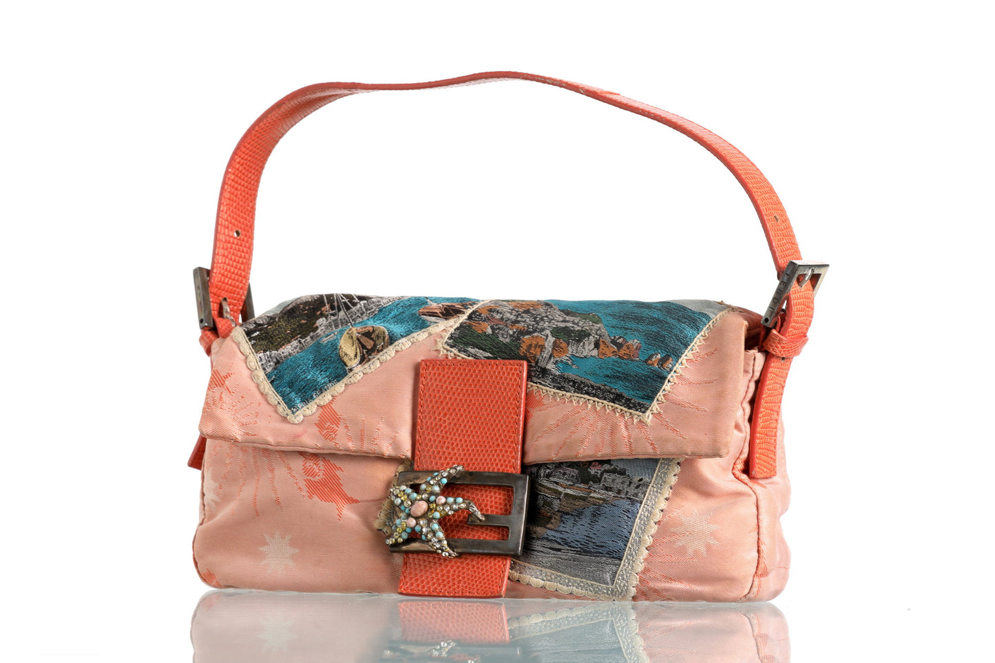 Baguette Limited Edition Fendi tessitura d'arte Lisio serie Saluti da Capri 2001