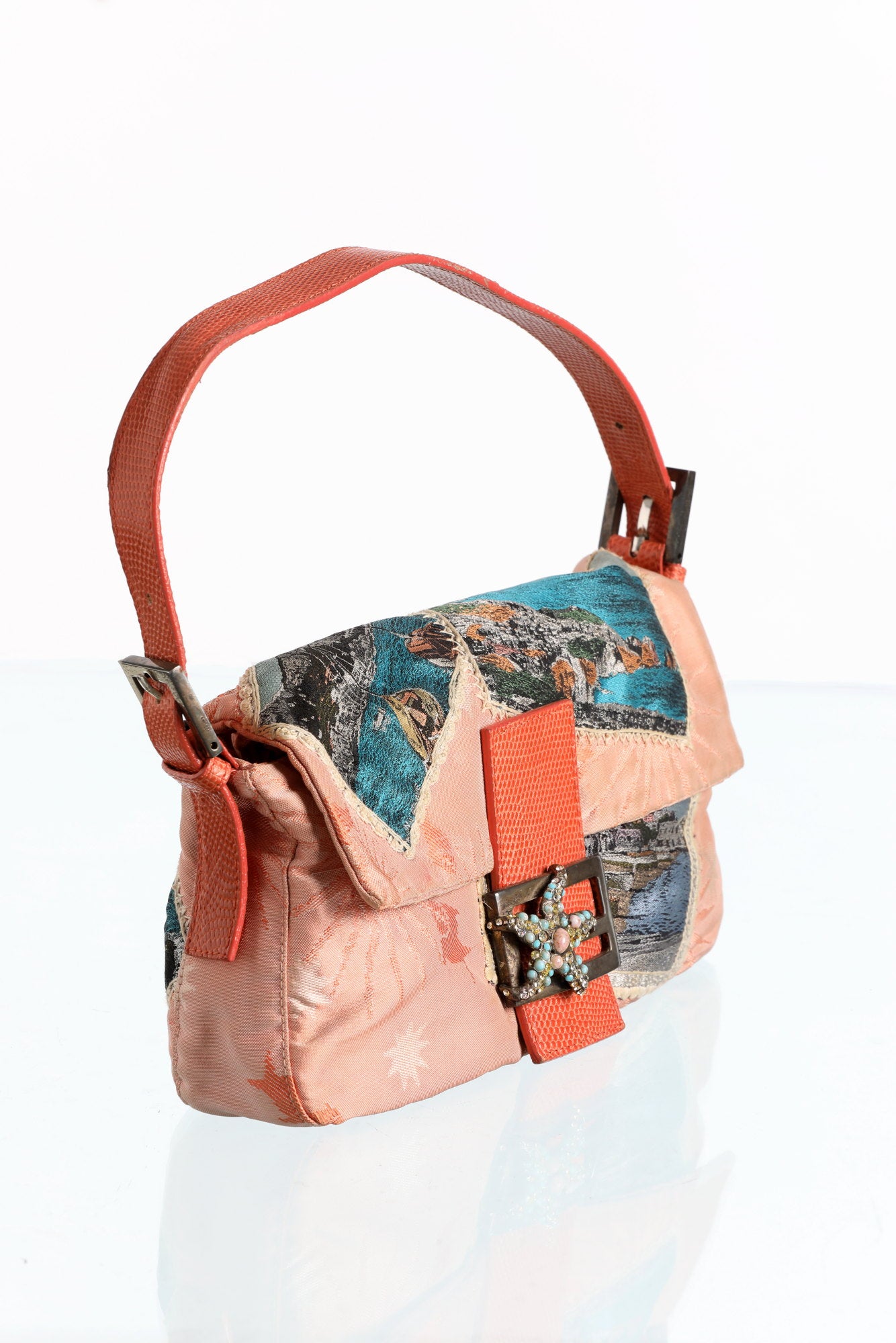 Baguette Limited Edition Fendi tessitura d'arte Lisio serie Saluti da Capri 2001