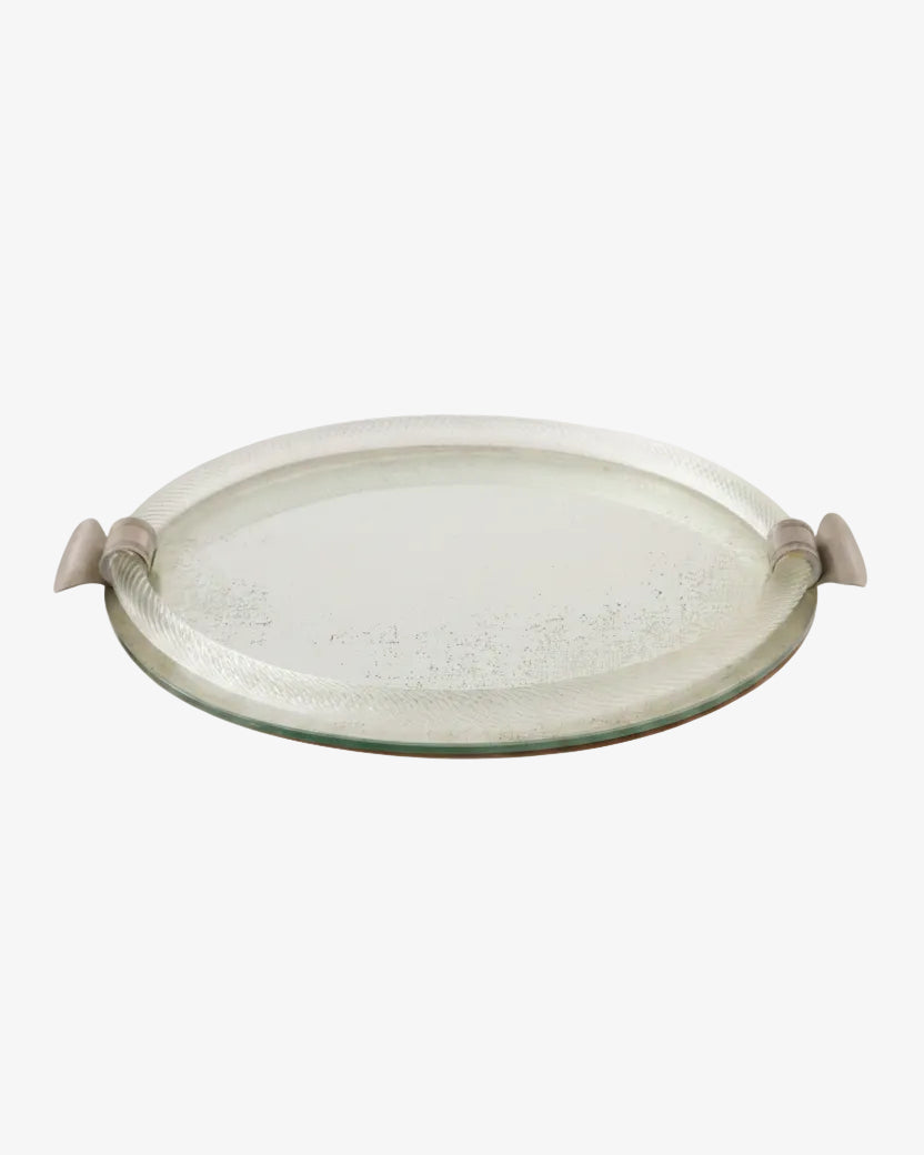 1960s Murano glass tray with flowers