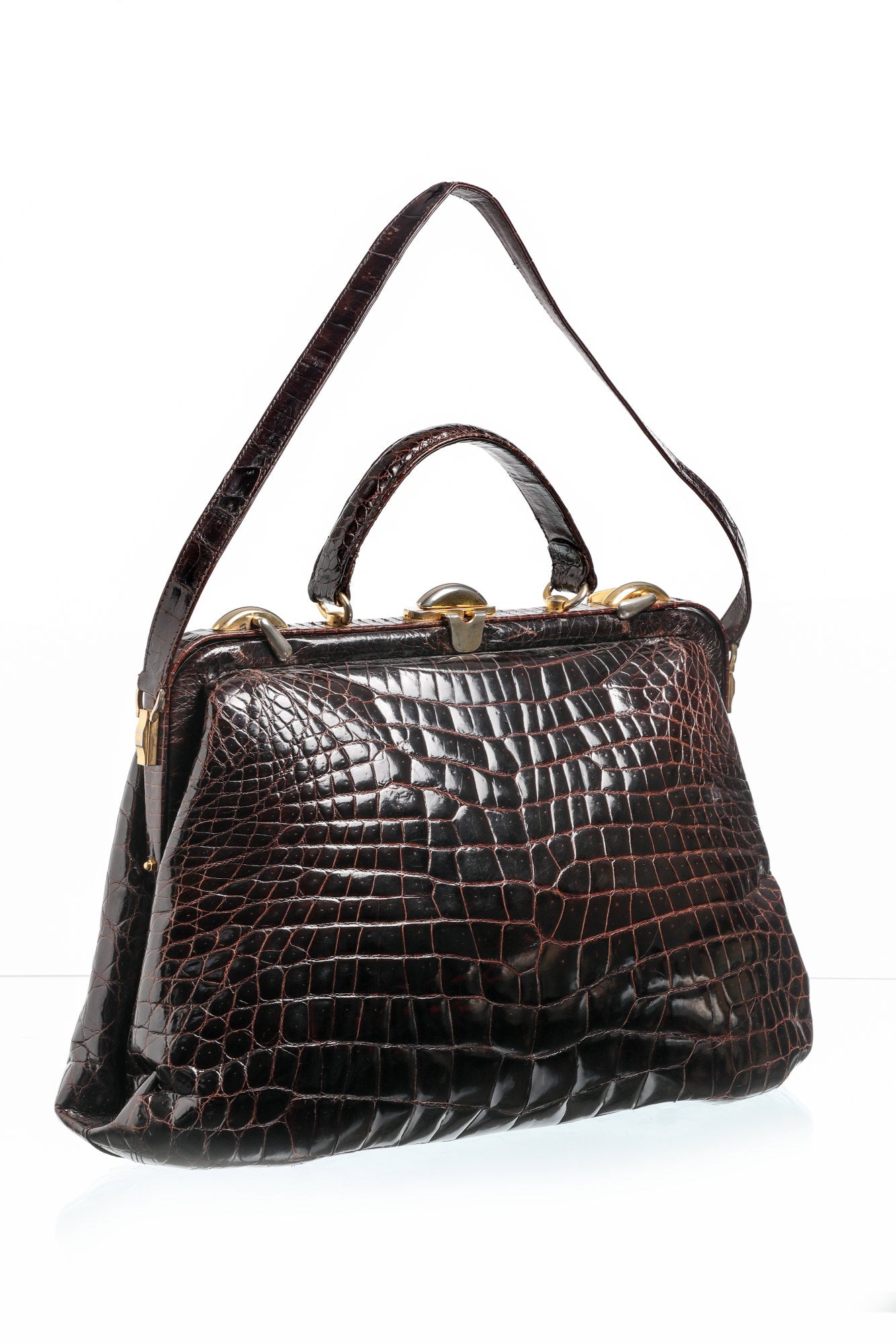 Crocodile shoulder bag