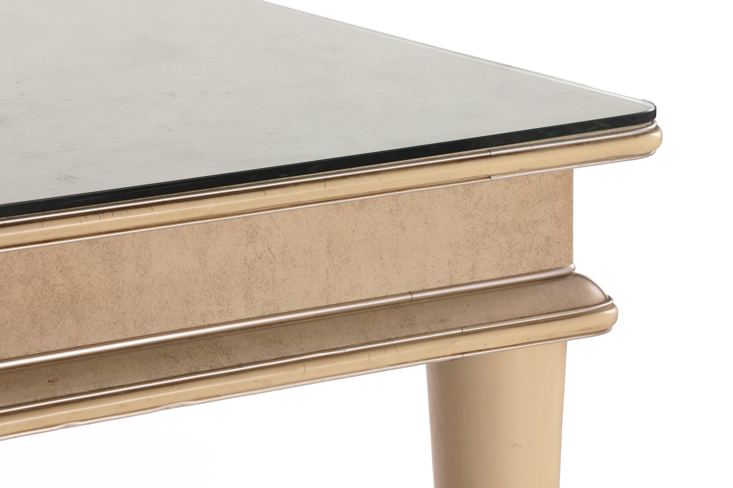 Umberto Mascagni table from the 50s in ivory skai