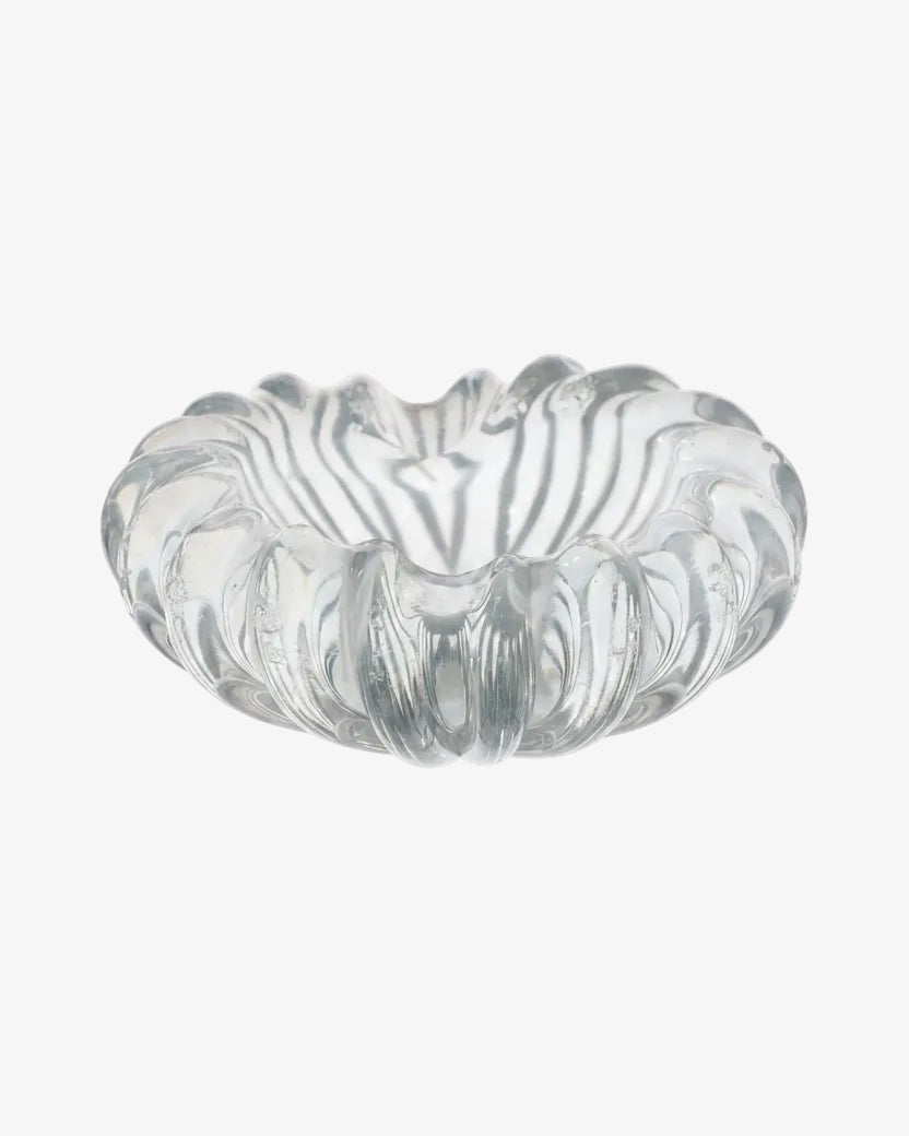 Pearlescent Murano glass ashtray from the 70s