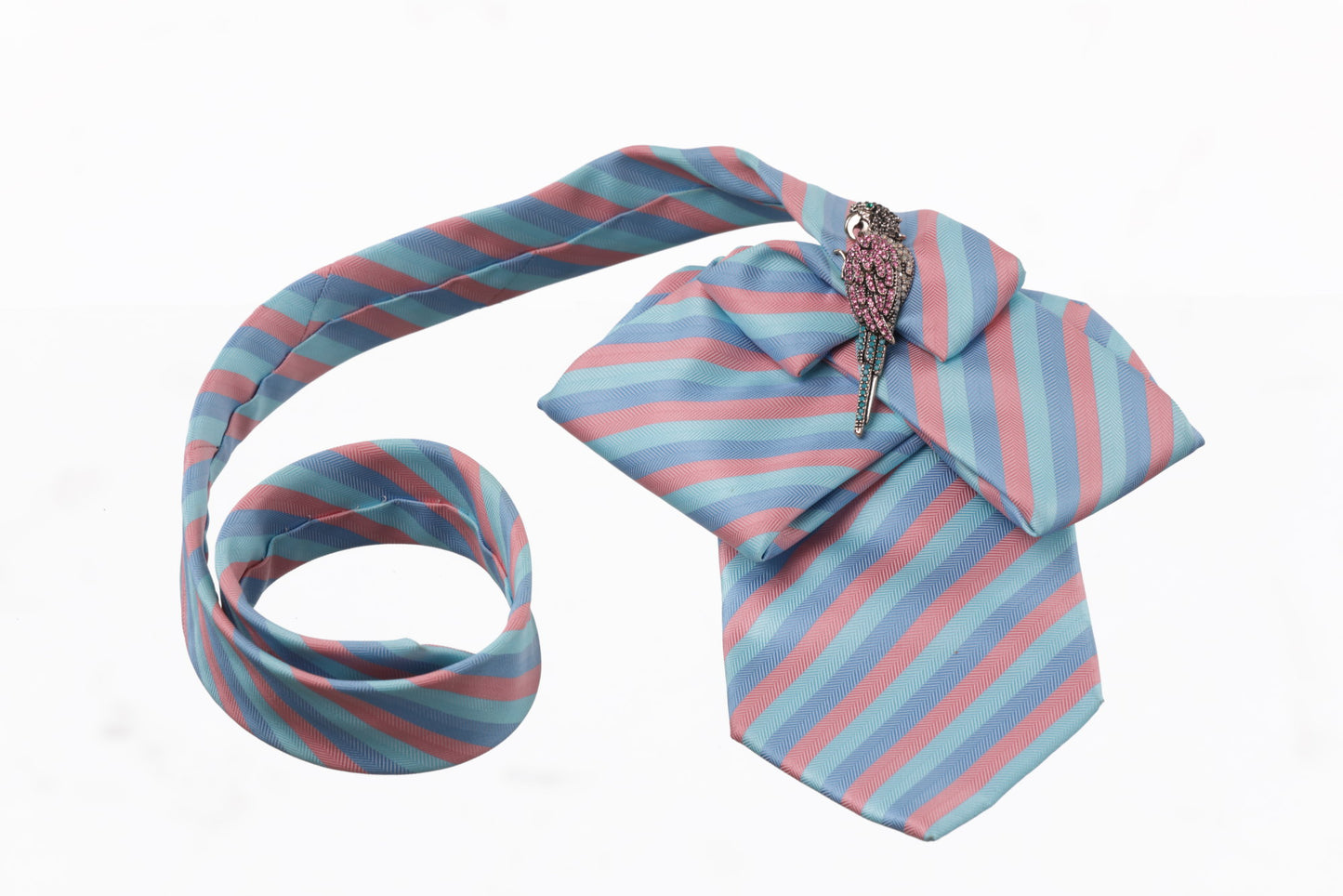 Sciarpa a cravatta seta a righe