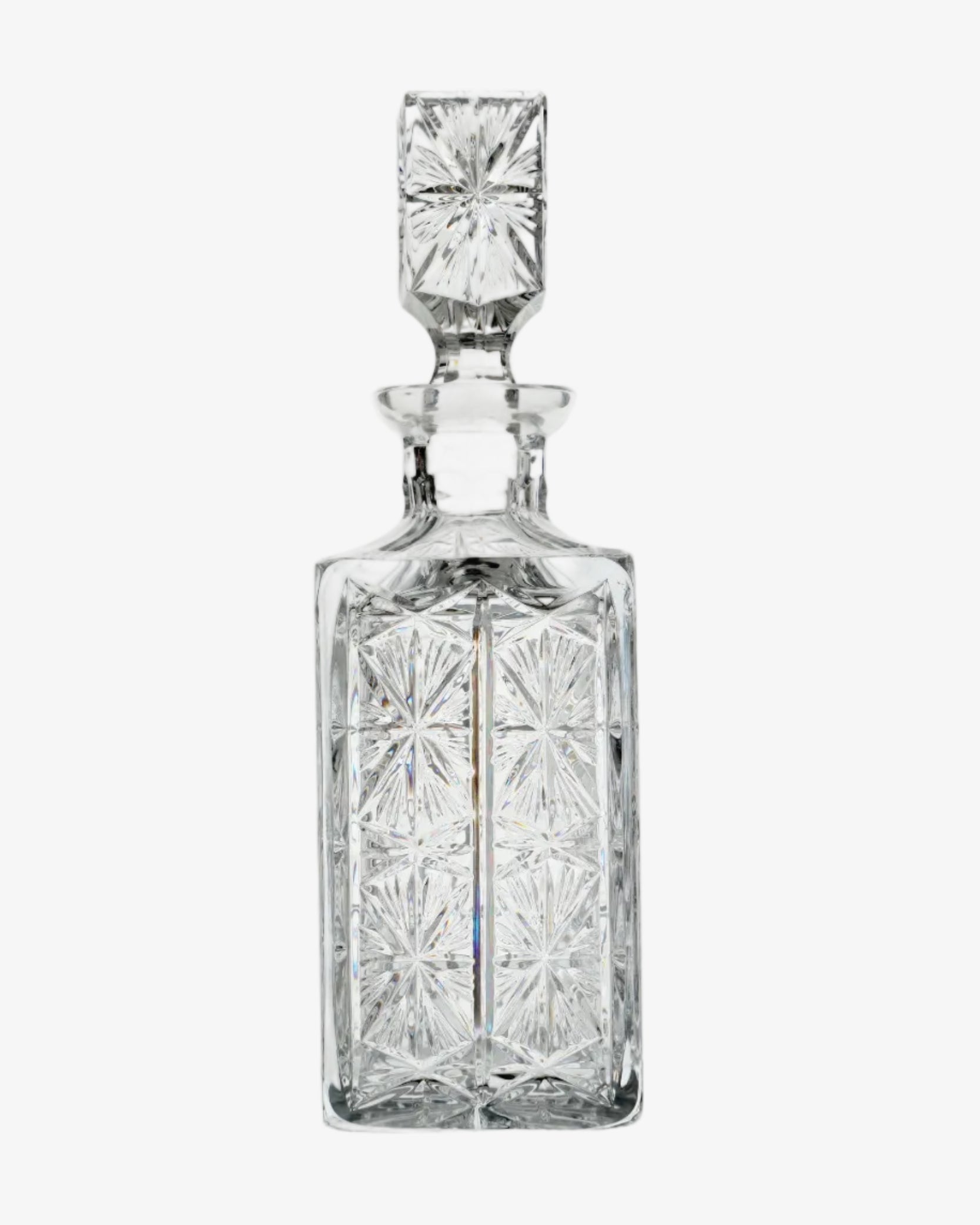 Cut glass liquor bottle 70s
