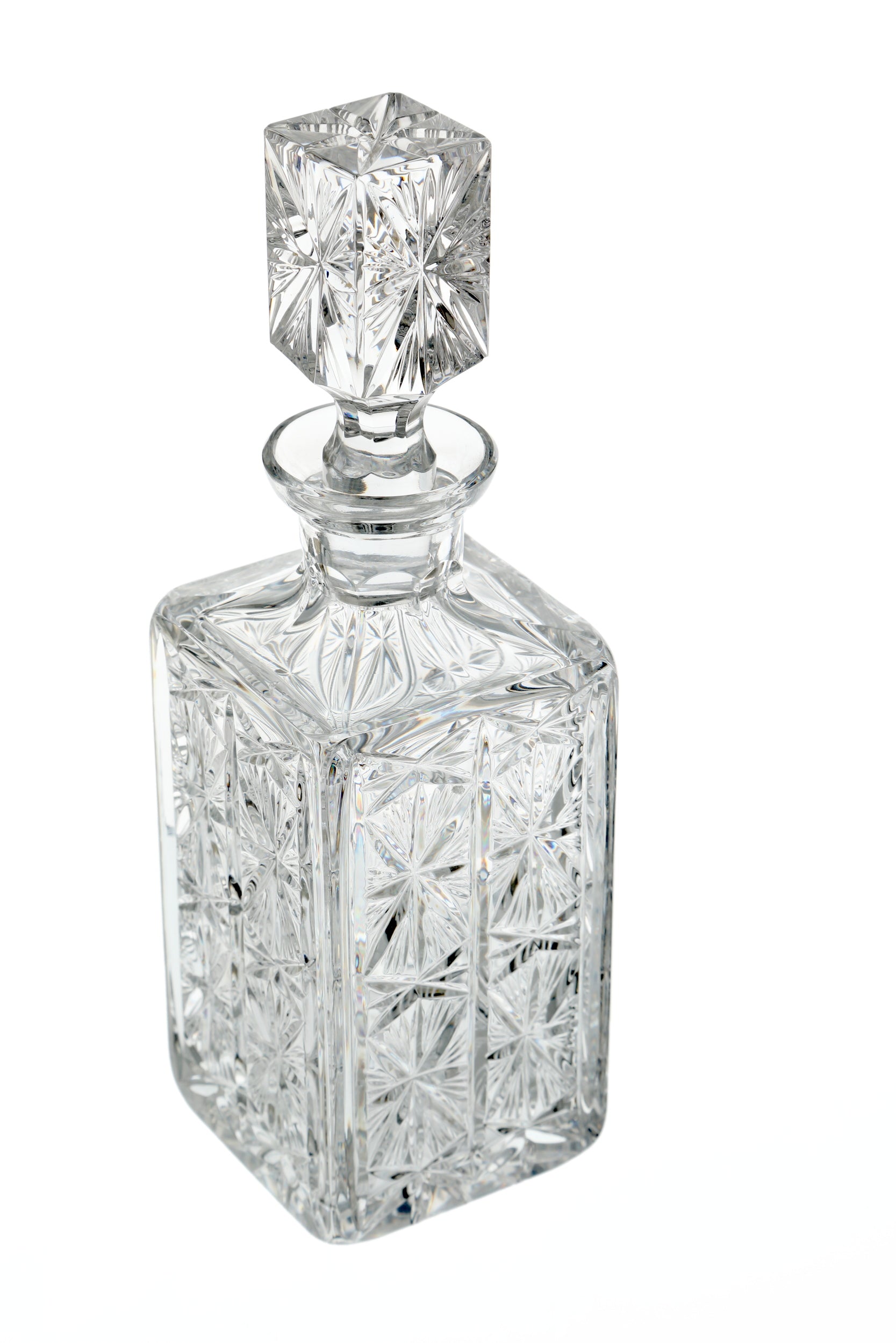 Cut glass liquor bottle 70s