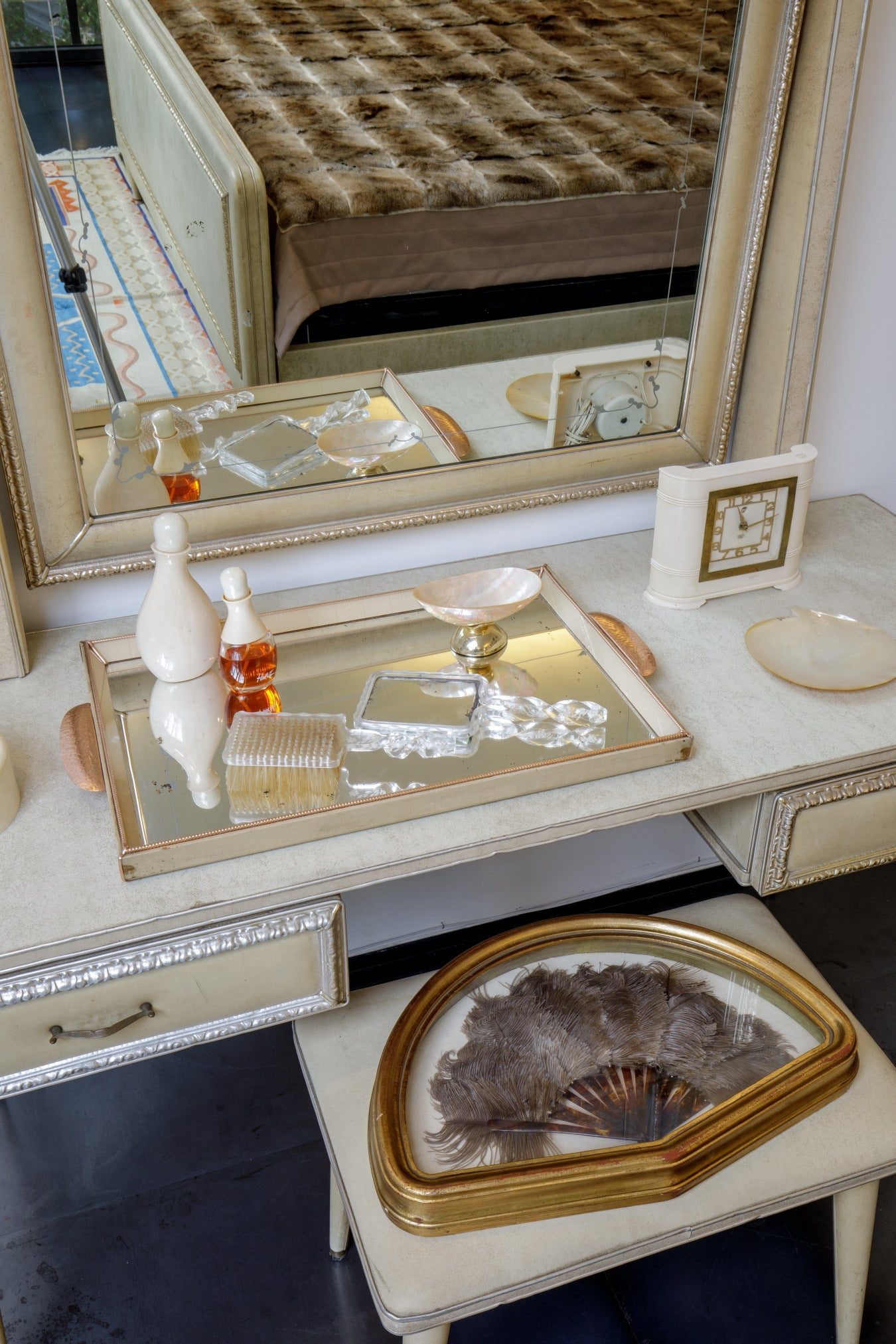 Dressing table with small bench Umberto Mascagni 50s