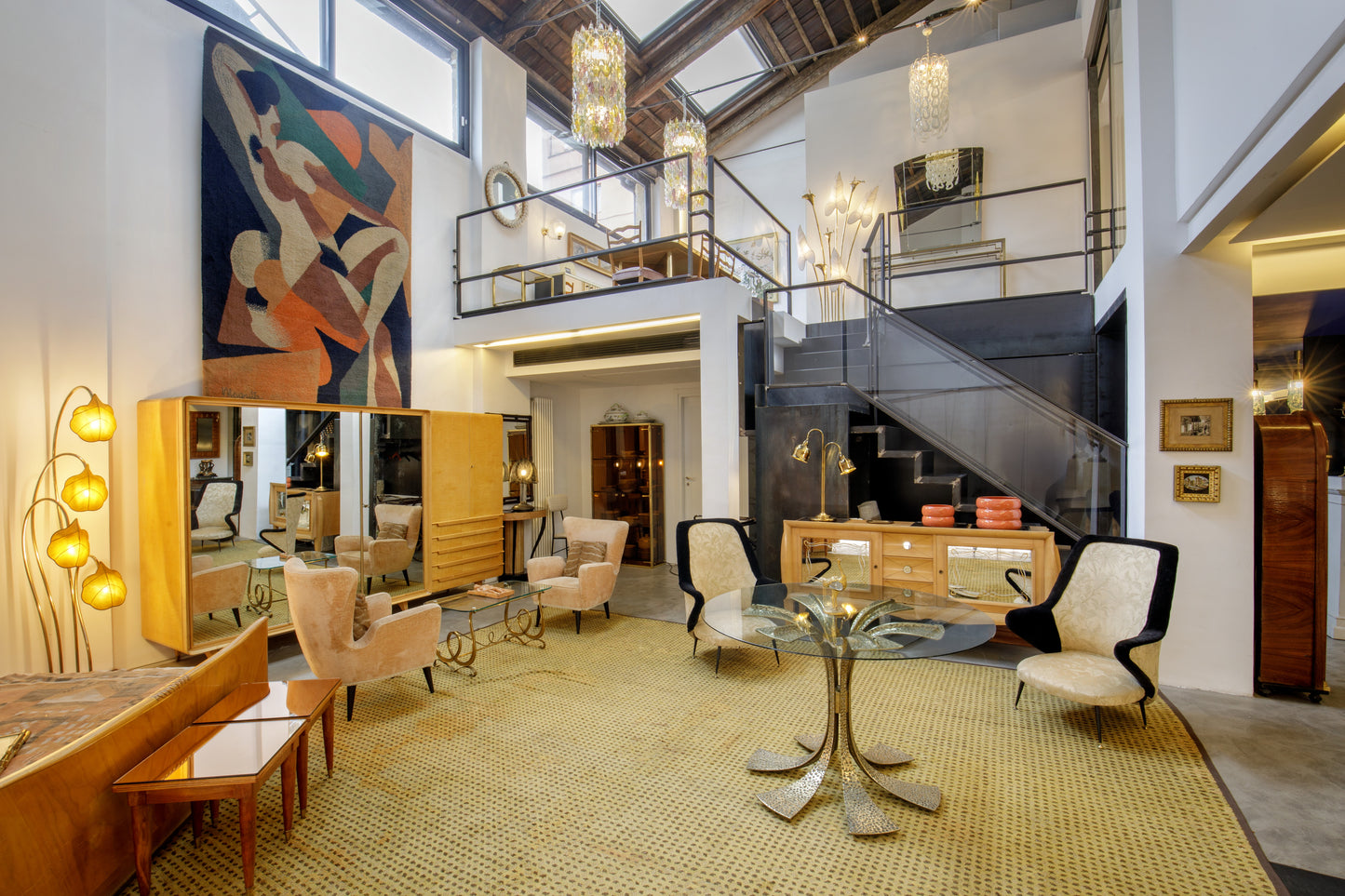 Pair of 50's armchairs reinterpreted by triplef attributable to Giovanni Pestalozza