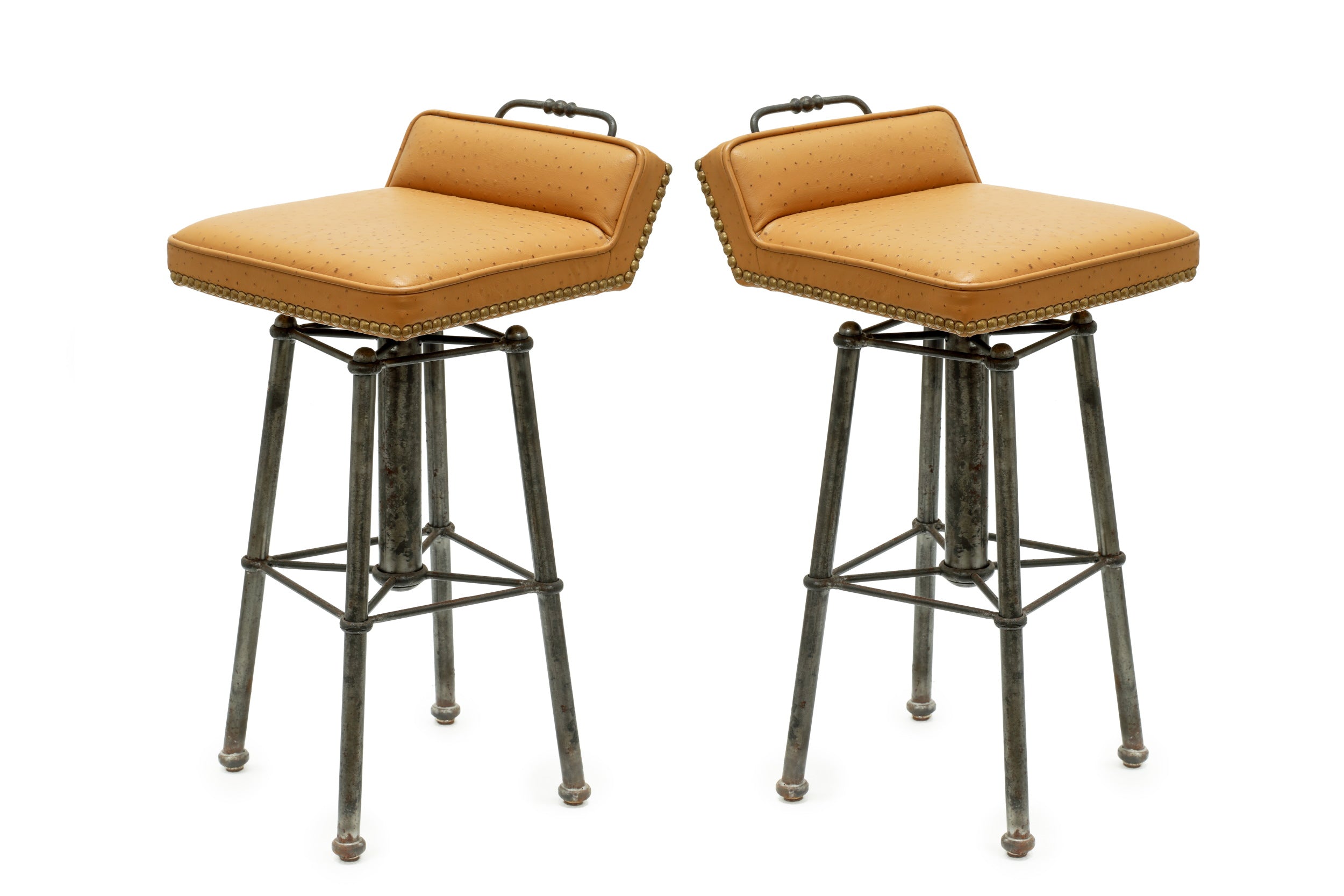 Six ostrich-like stools