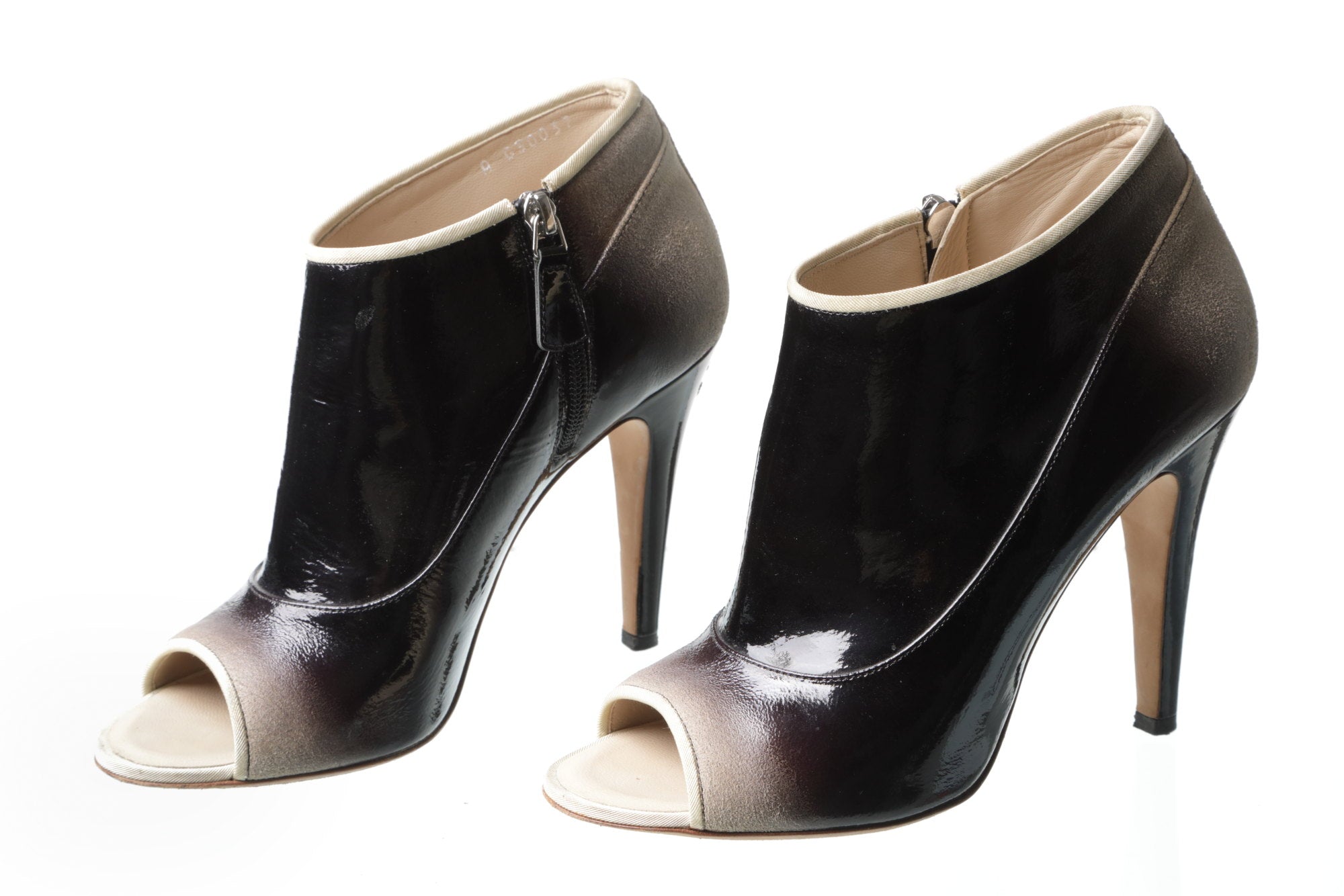 Ivory black Chanel ankle boot