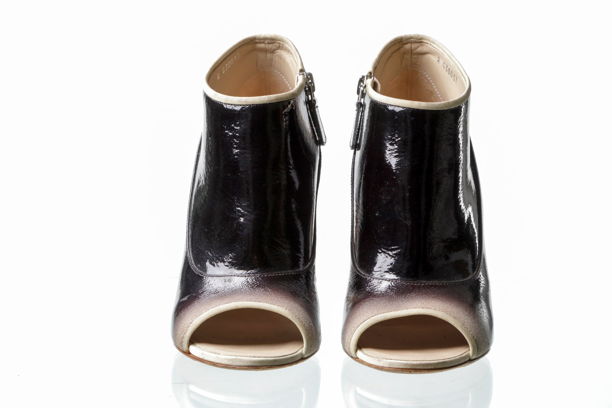 Ivory black Chanel ankle boot