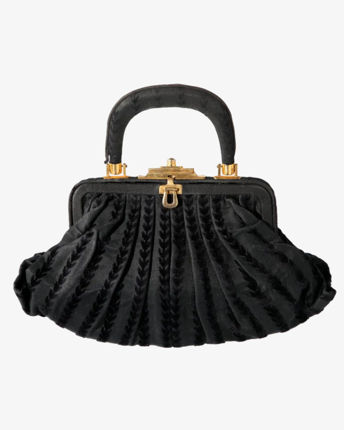Roberta Di Camerino black dévoré velvet handbag