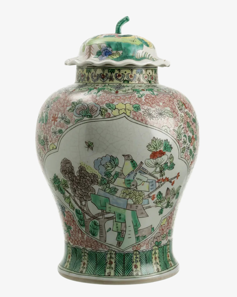 Chinese painted potiche