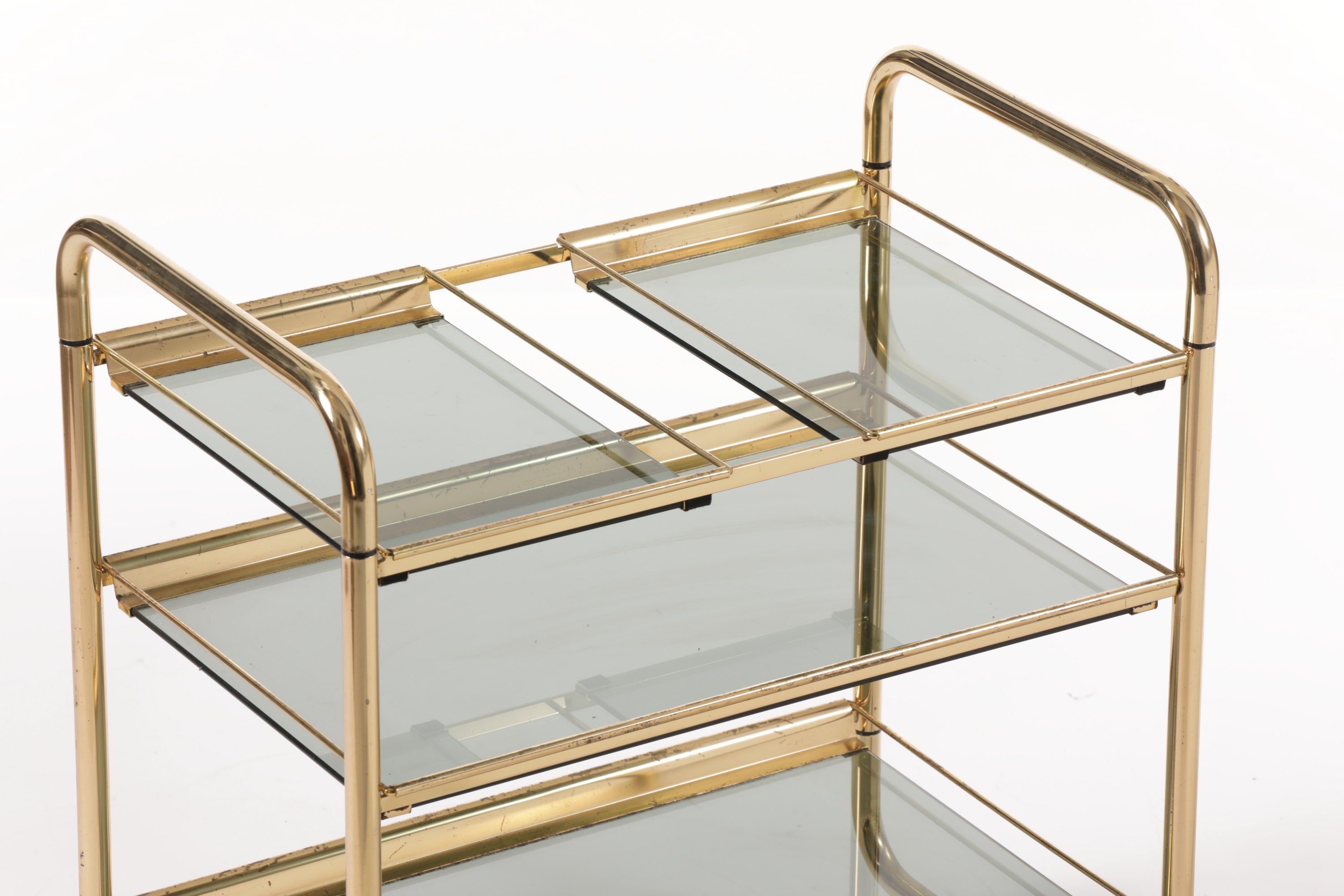 Brass trolley with removable trays 70s