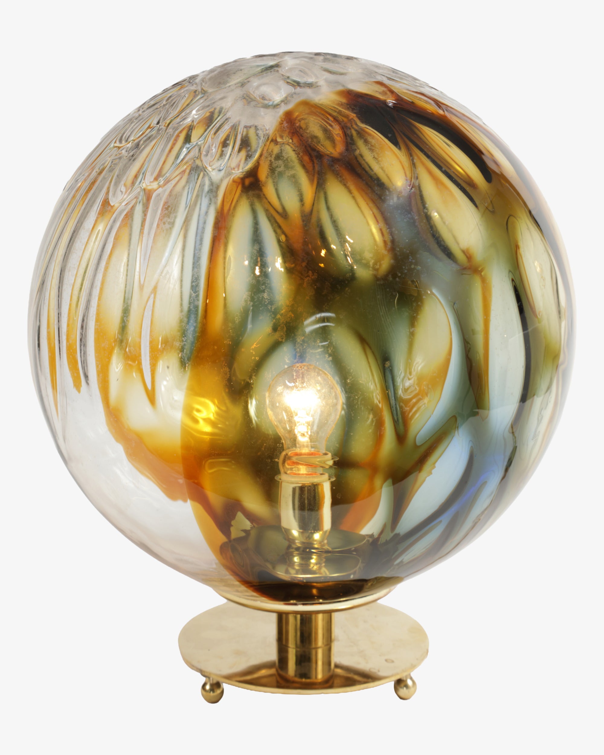 1970s Murano glass sphere table lamp