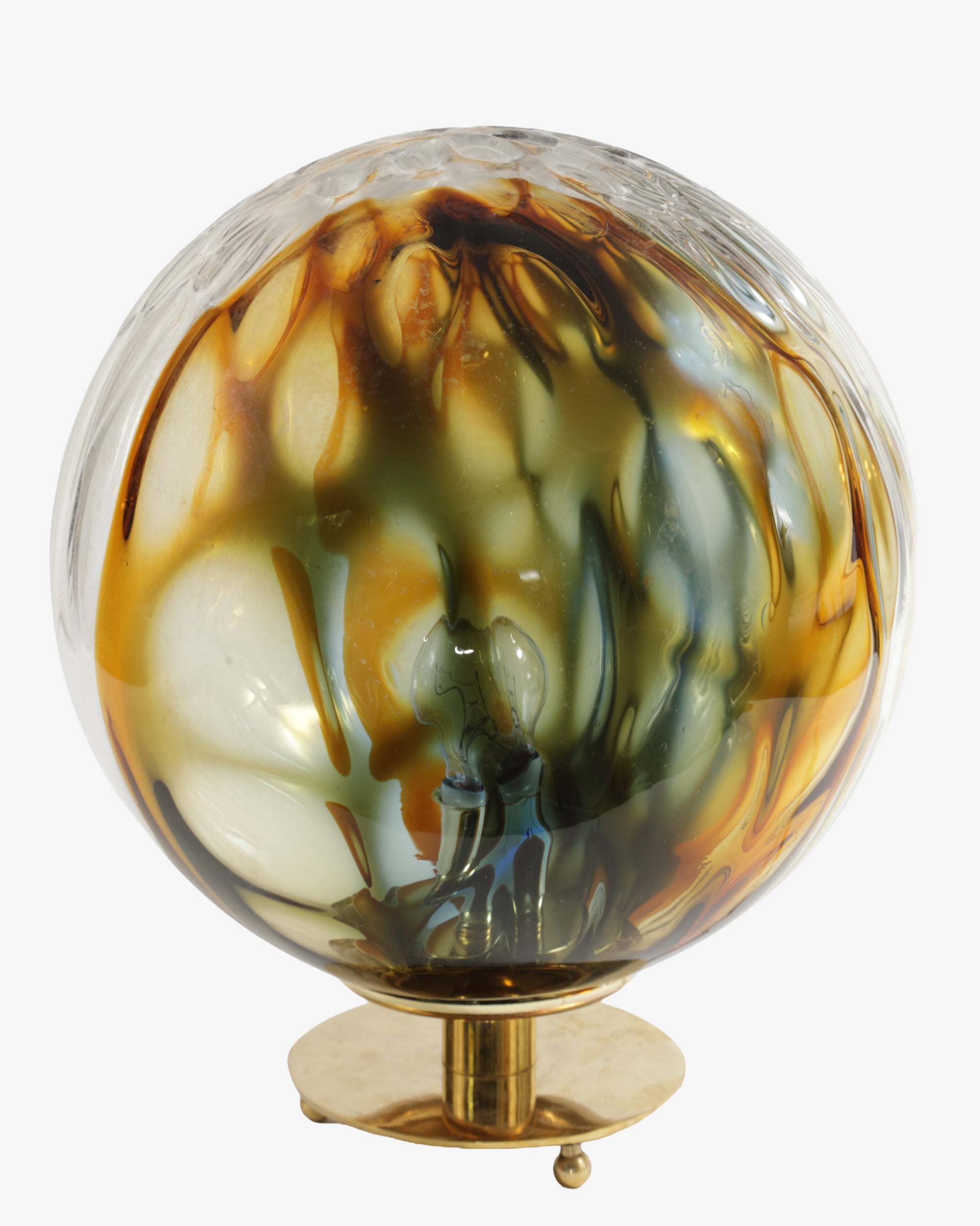 1970s Murano glass sphere table lamp